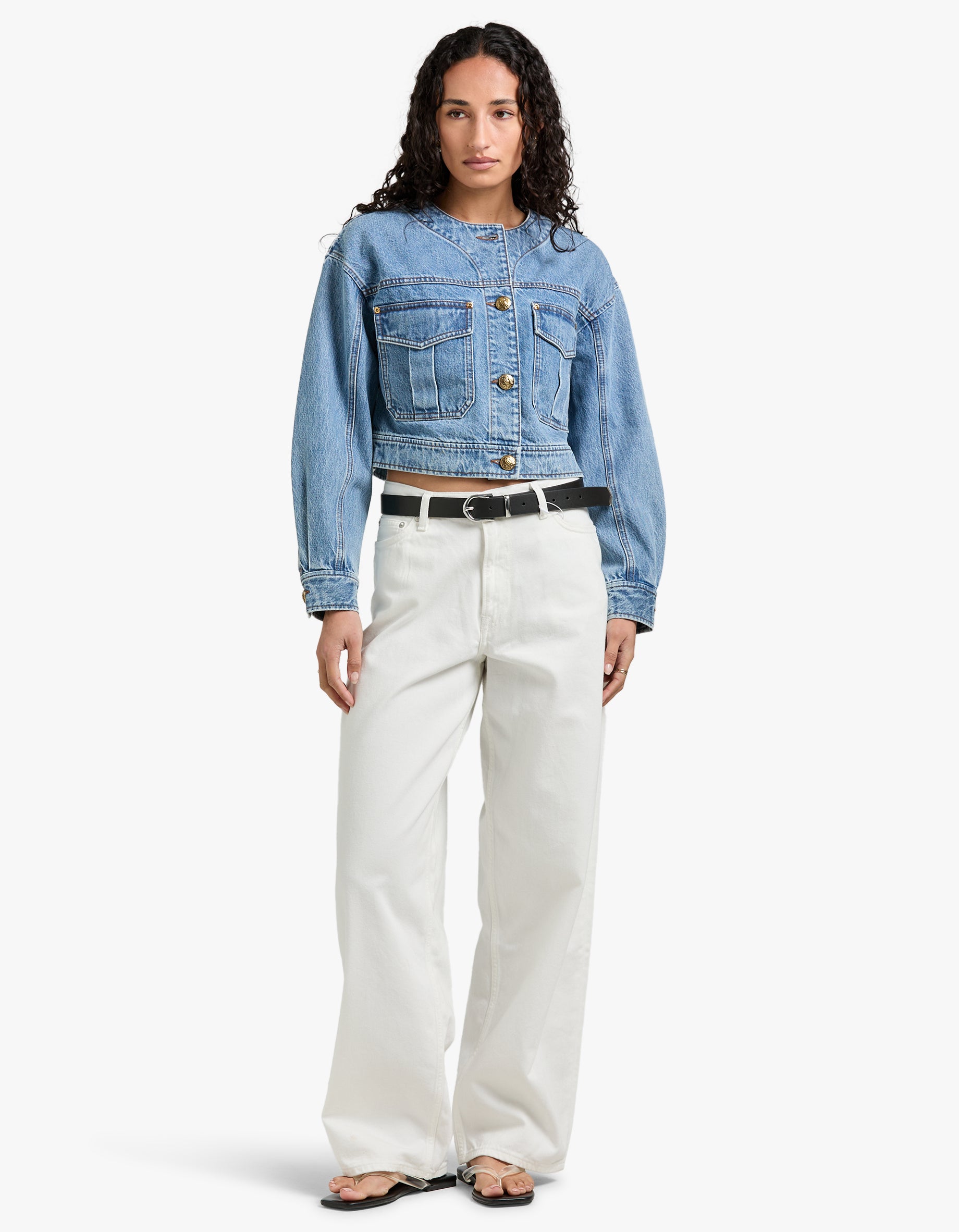 Denim Cropped Jacket - Dawn Blue – Superette