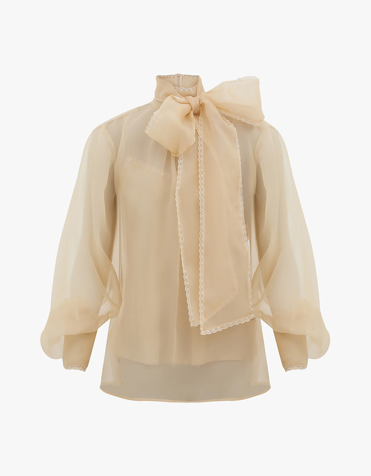 Memento Organza Blouse - Sepia