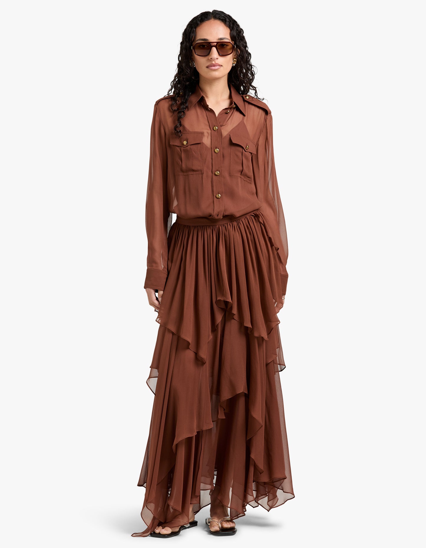 Memento Midi Skirt - Tan