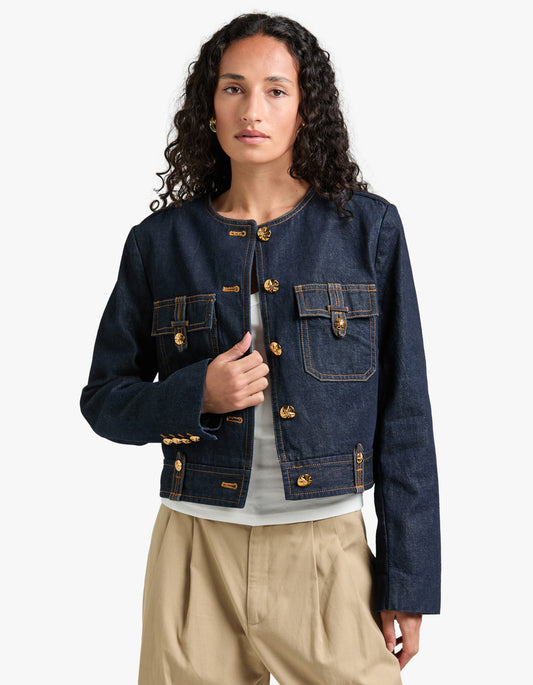 Rebellion Denim Jacket - Night Sky