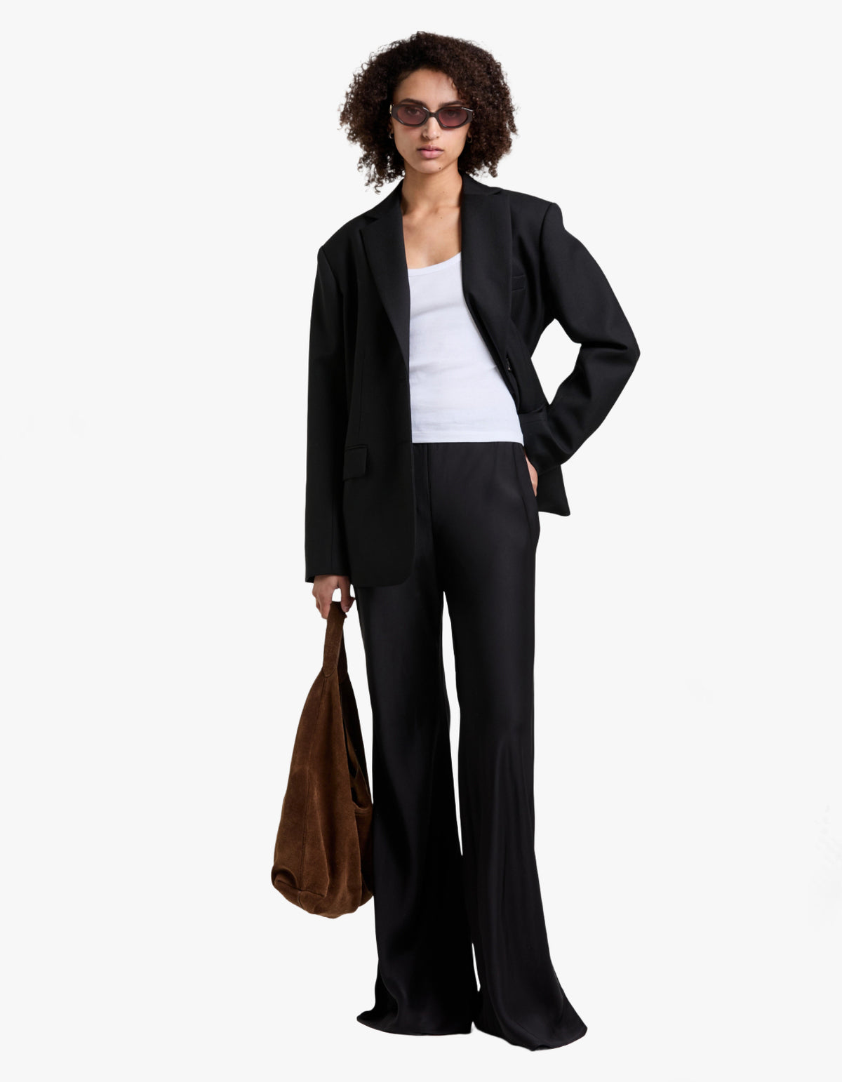 Twill Flare Pant - Black