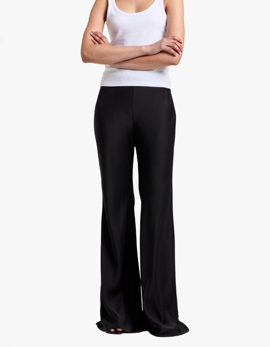 Twill Flare Pant - Black