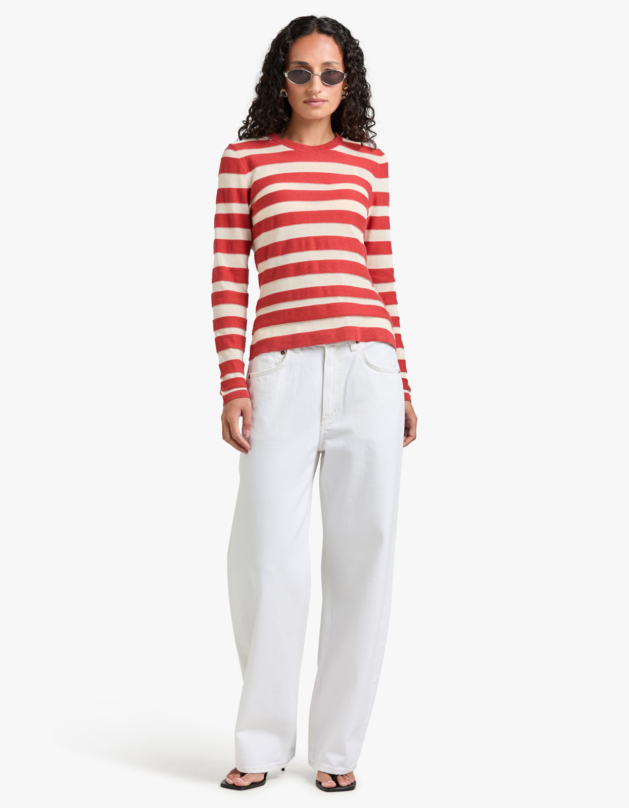 Rebellion Striped Top - Red/Cream Stripe