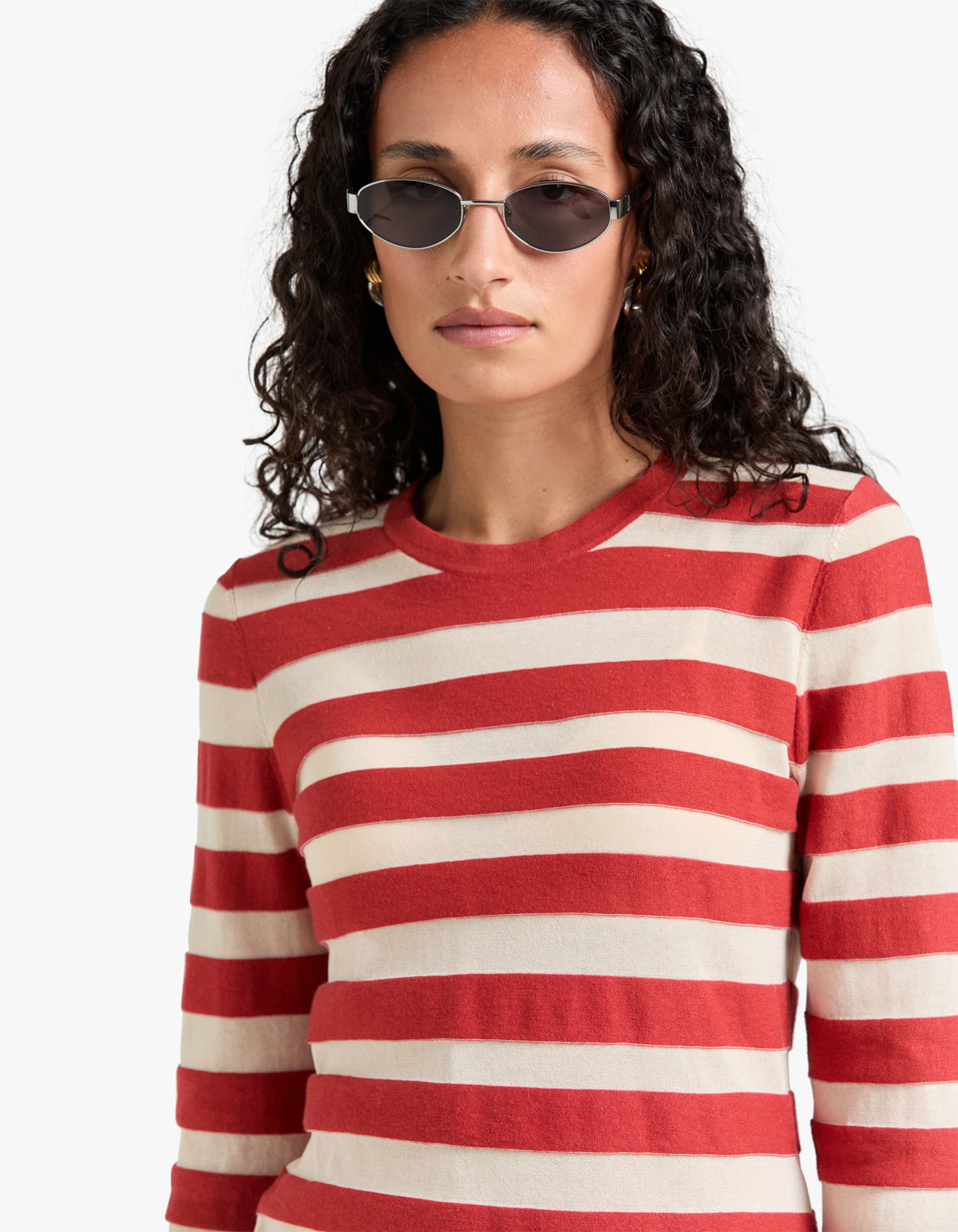 Rebellion Striped Top - Red/Cream Stripe