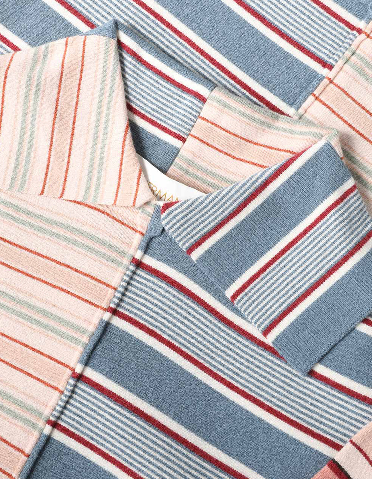 Rebellion Spliced Stripe Polo - Multi Stripe