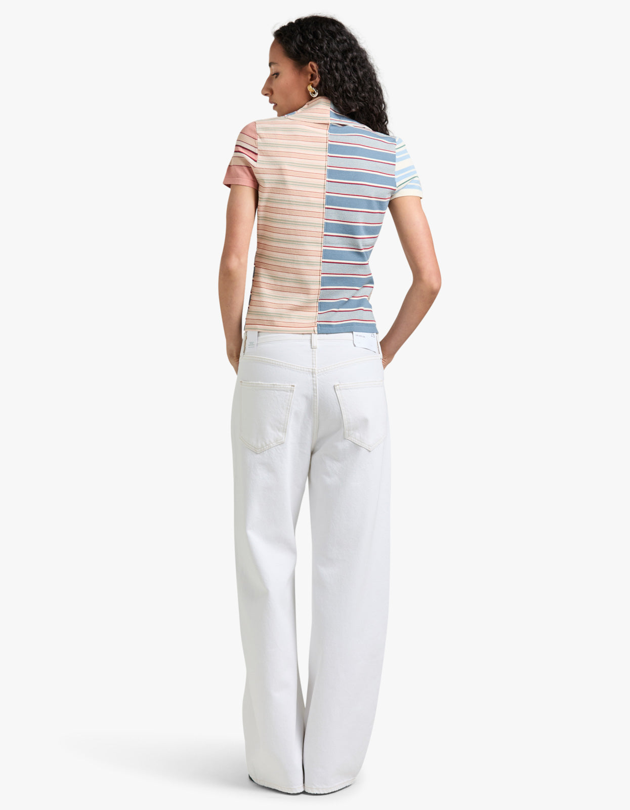 Rebellion Spliced Stripe Polo - Multi Stripe