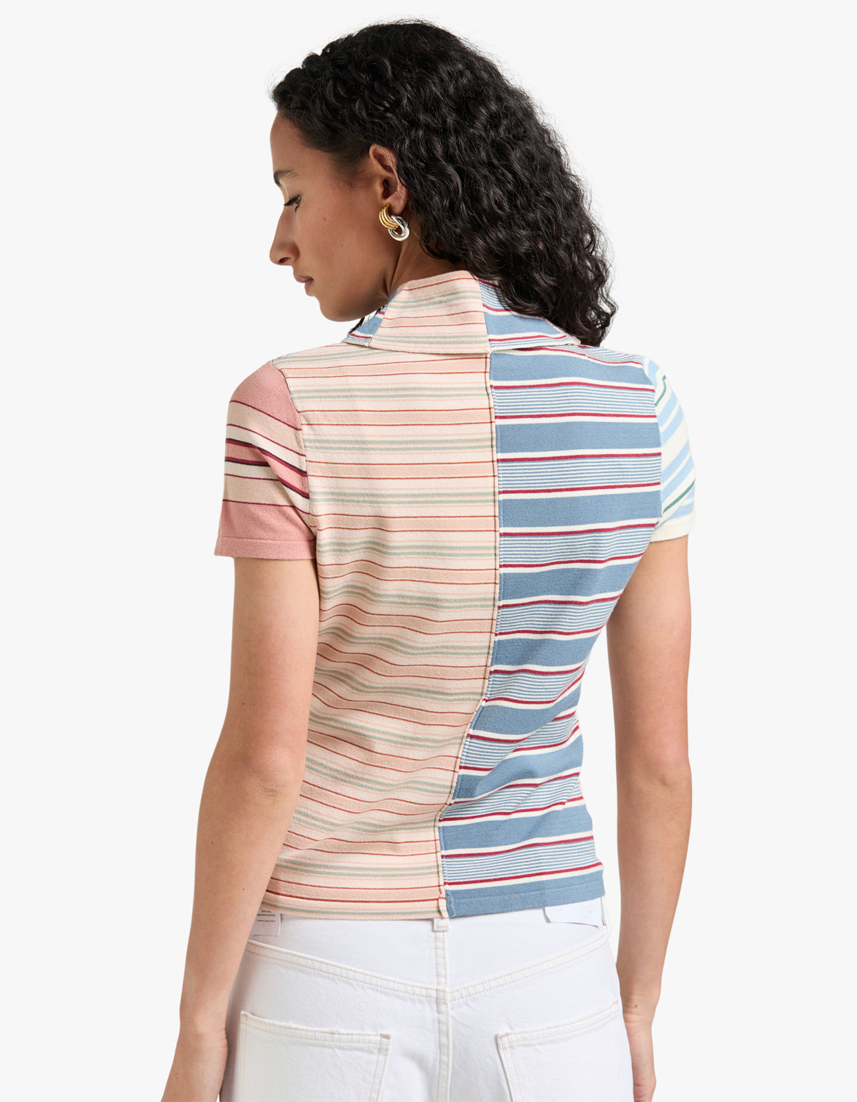 Rebellion Spliced Stripe Polo - Multi Stripe