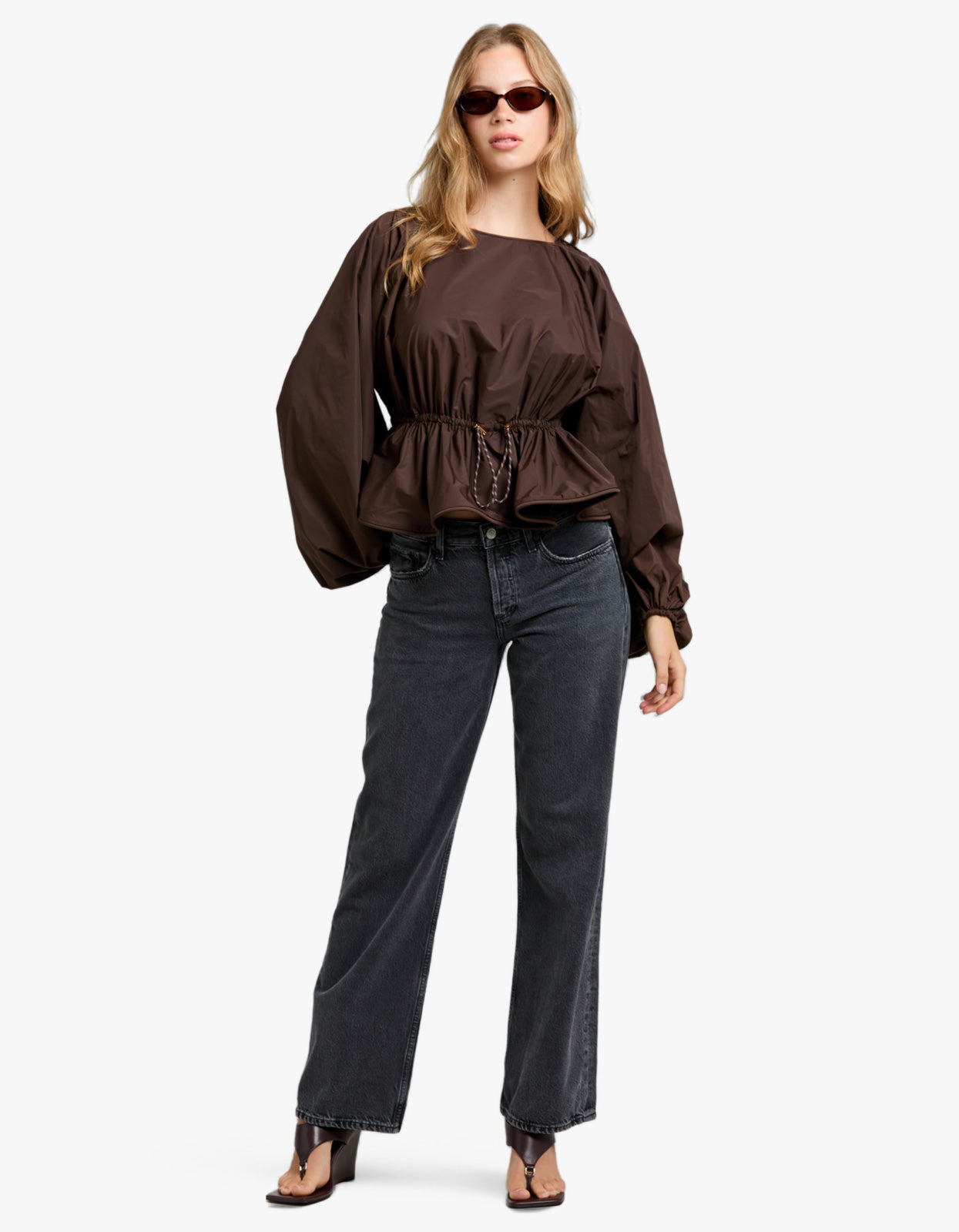 Zimmermann - Alchemy Peplum Top - Chocolate | Superette