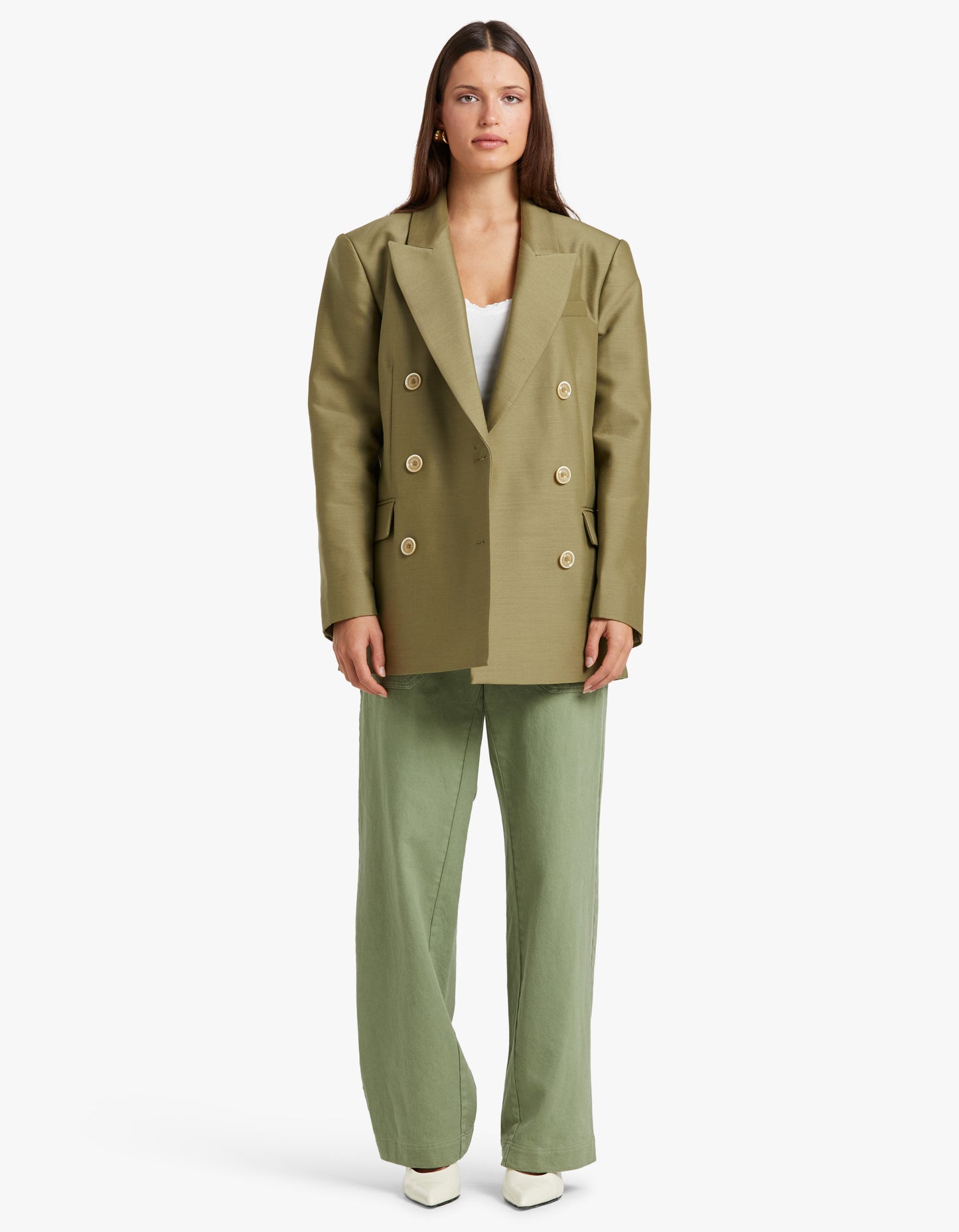 Tranquillity Long Line Jacket - Light Olive