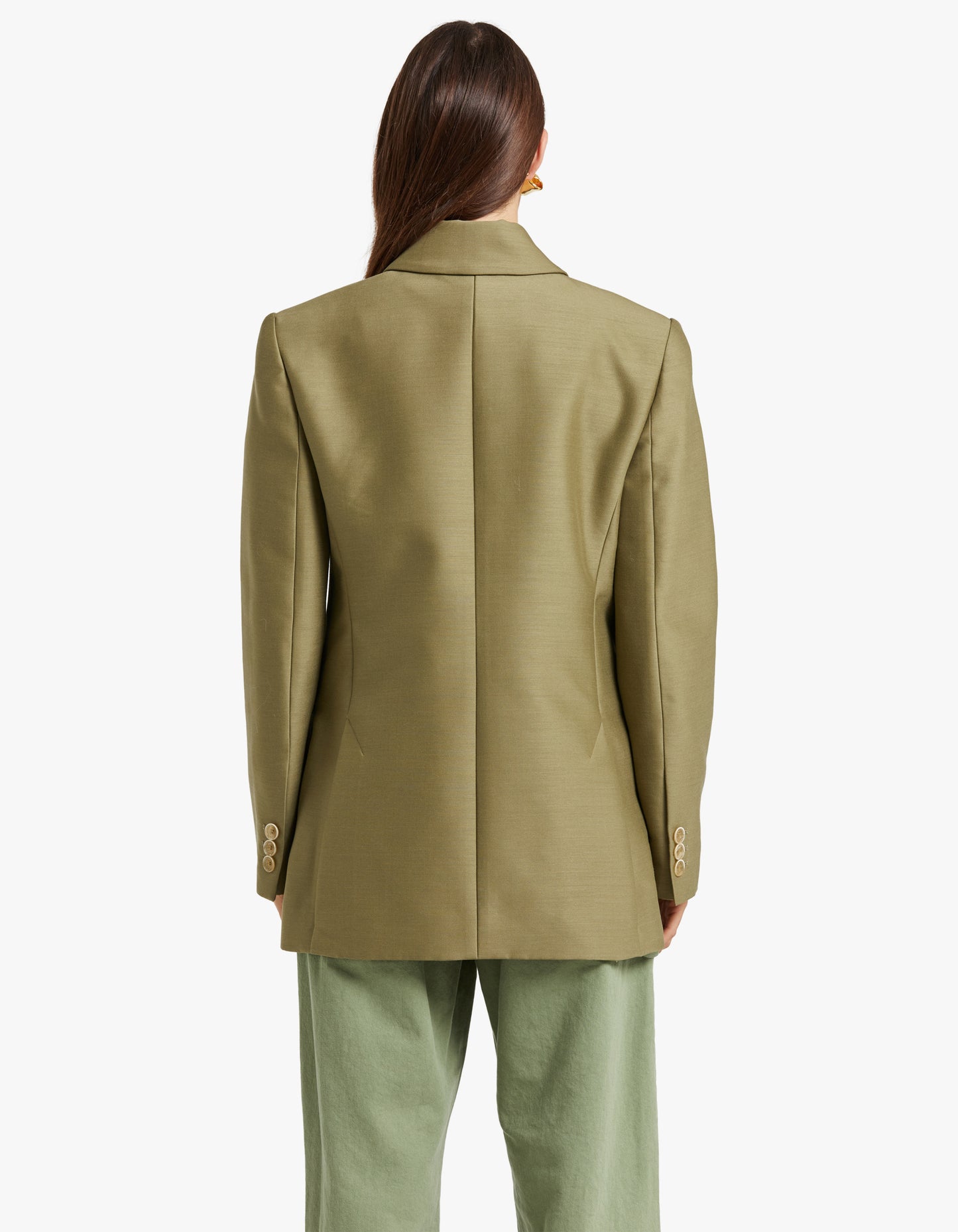 Tranquillity Long Line Jacket - Light Olive