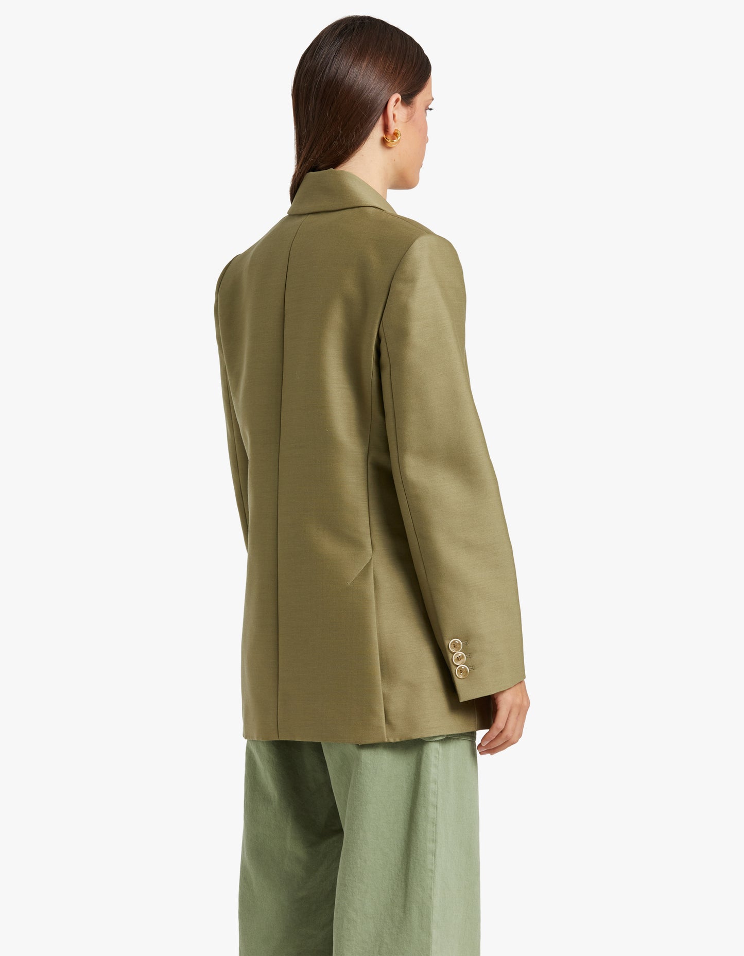 Tranquillity Long Line Jacket - Light Olive