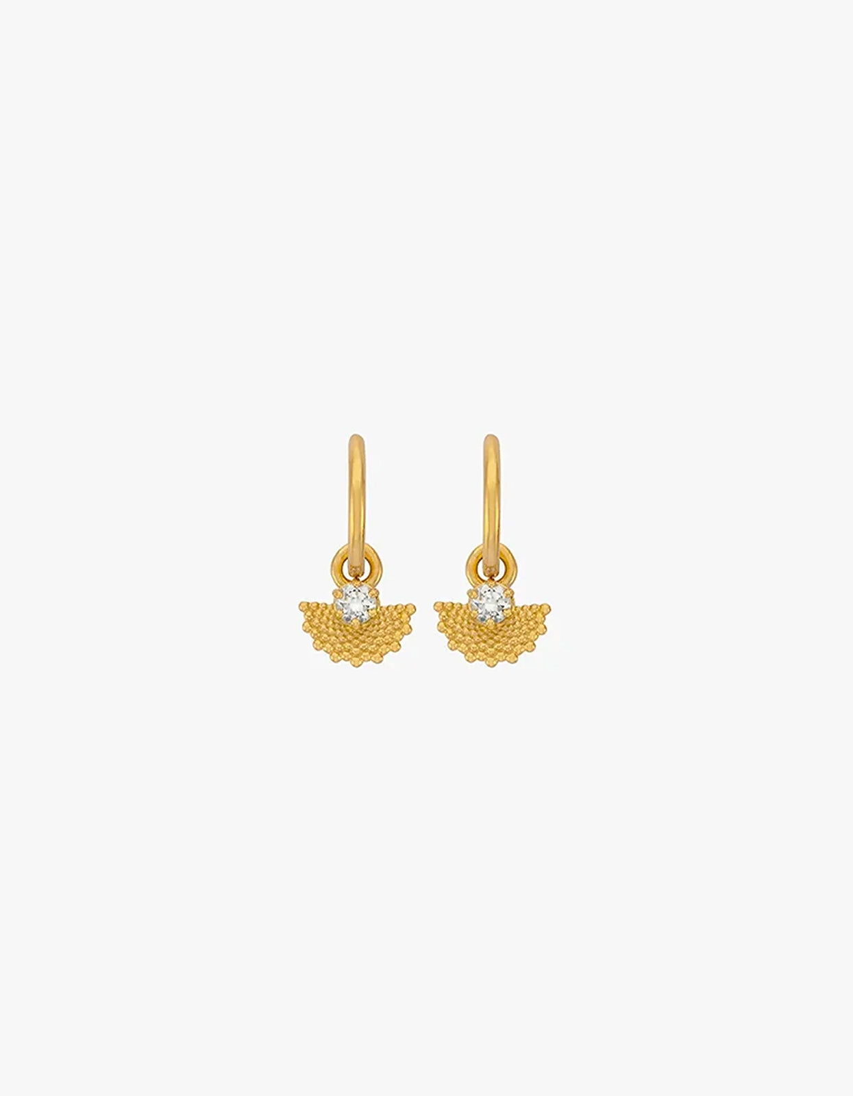 Eos Earrings - 22K Gold Vermeil/White Zircon