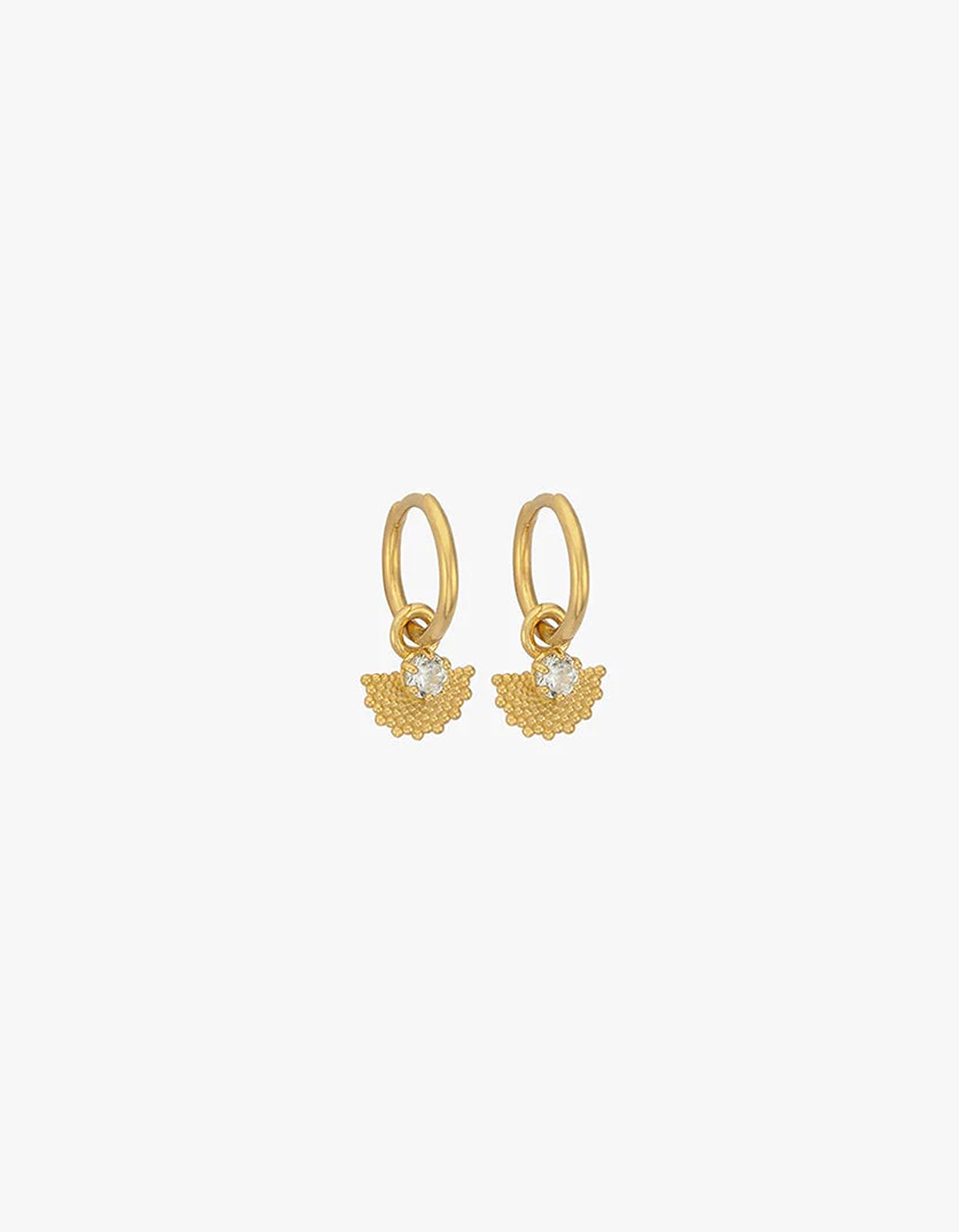 Eos Earrings - 22K Gold Vermeil/White Zircon
