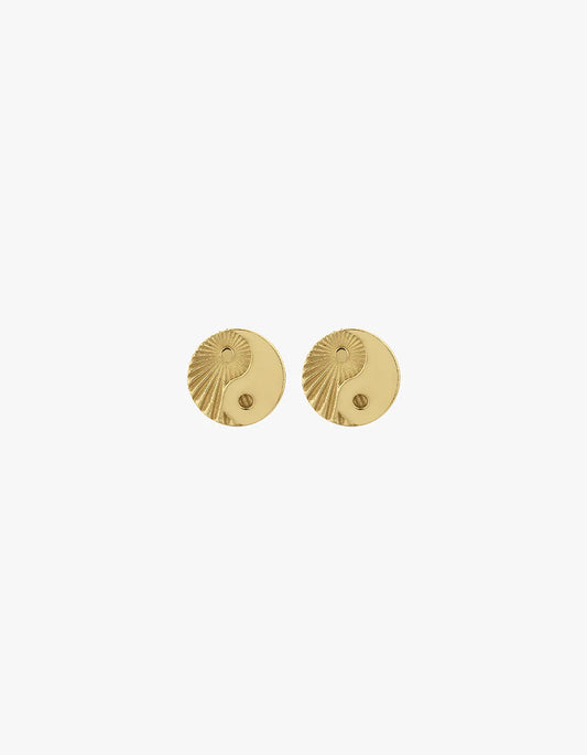 Yin Yang Studs - Gold