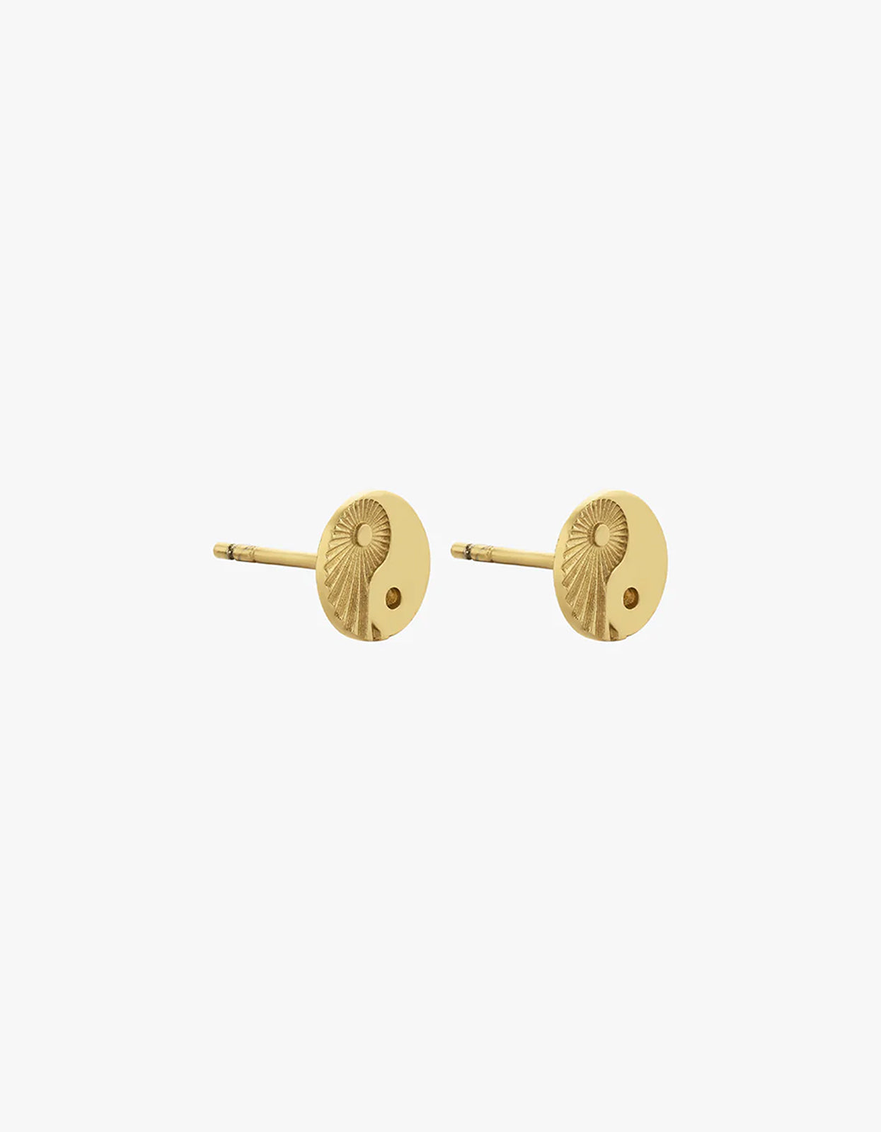 Yin Yang Studs - Gold