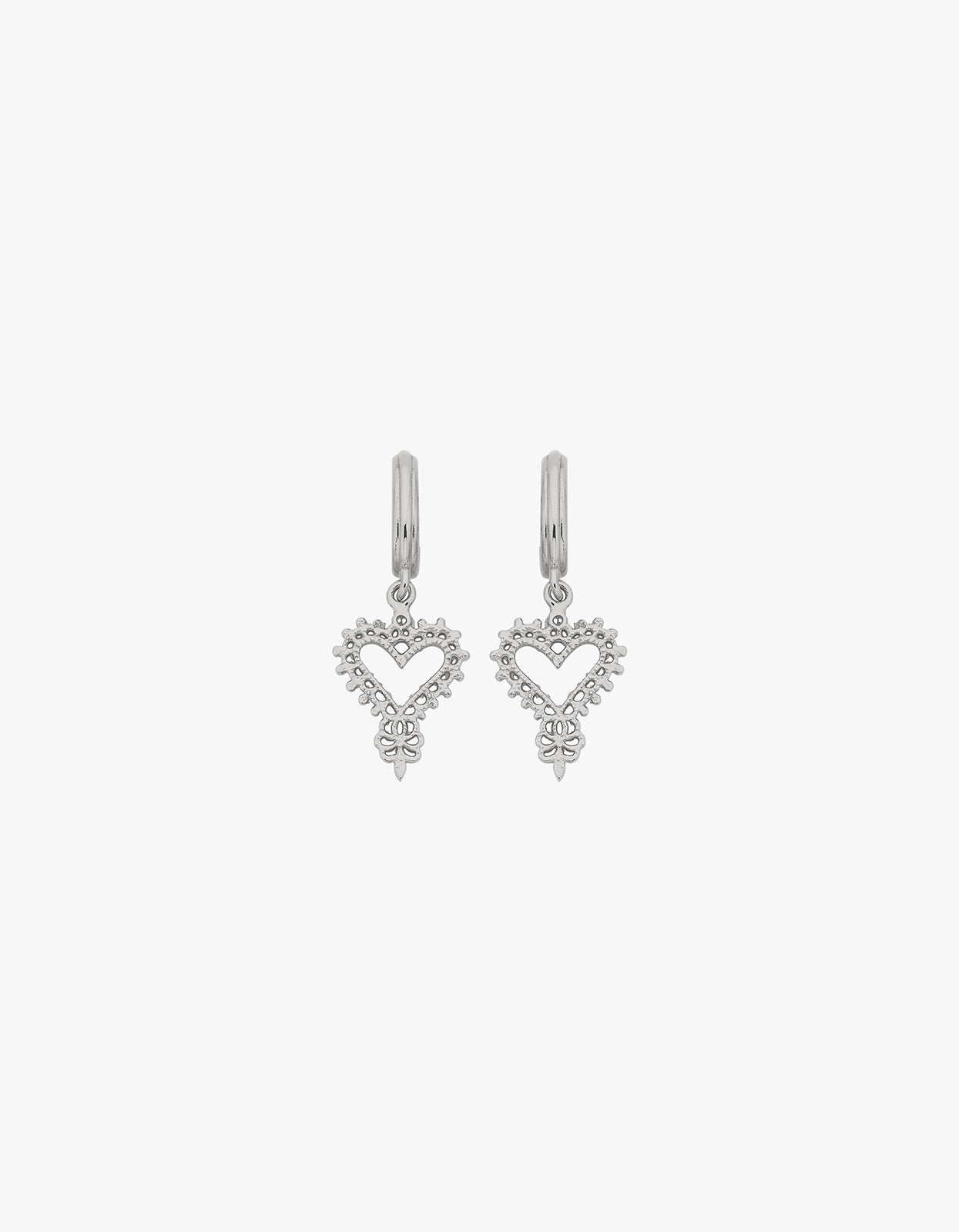 Mini Gypsy Heart Earrings - Sterling Silver