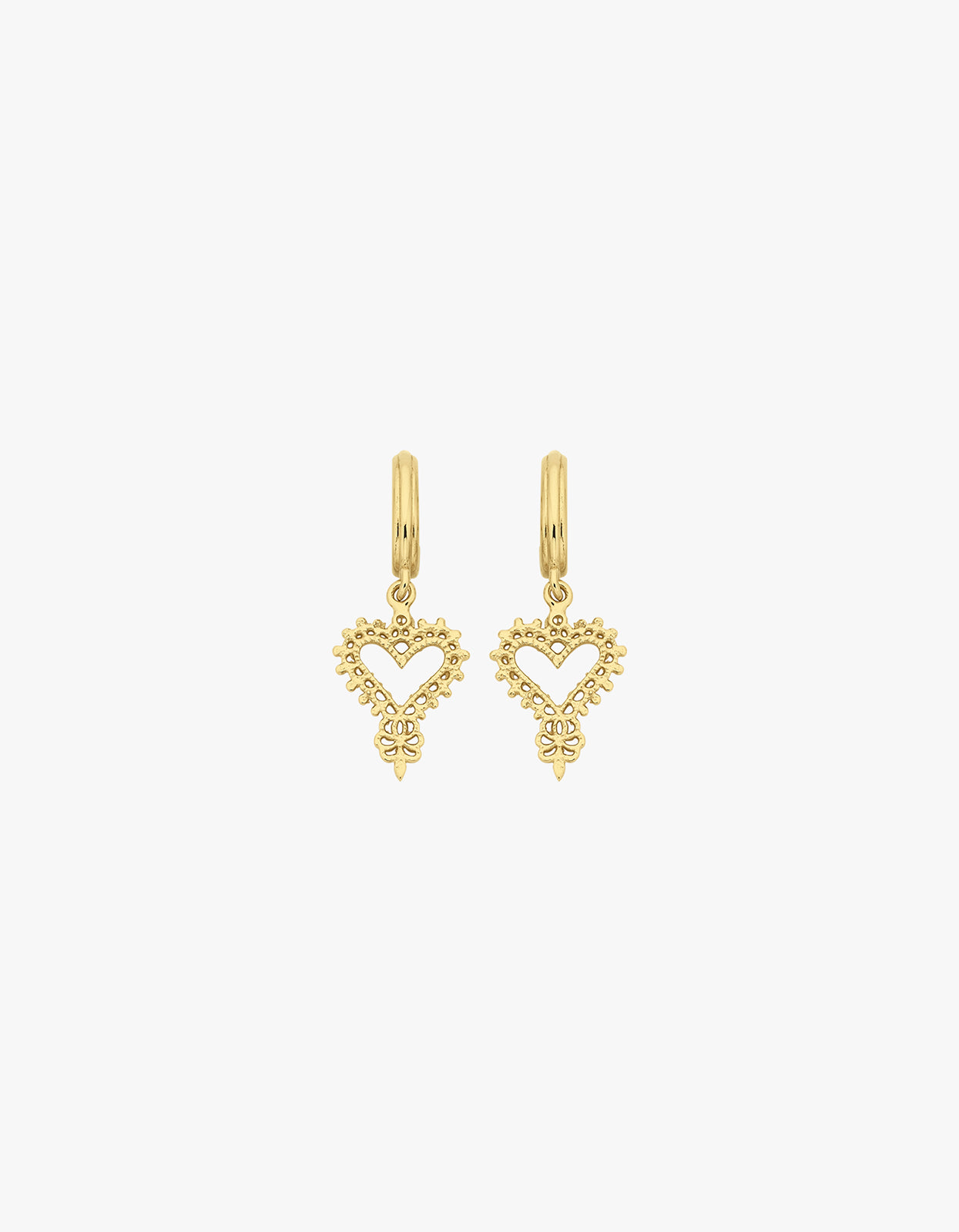Mini Gypsy Heart Earrings - 22K Gold Vermeil