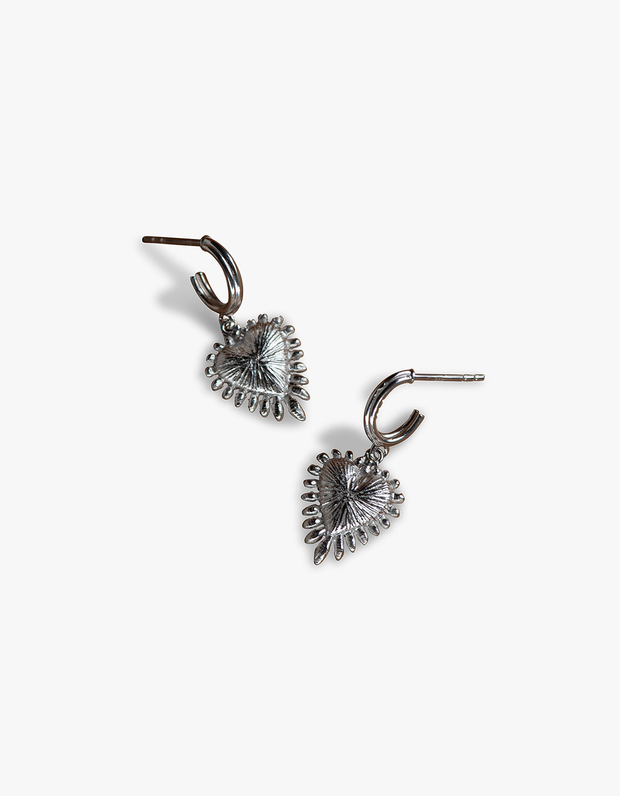 Mini Heart Ray Earrings - Sterling Silver – Superette