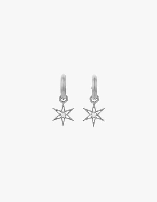Zoe & Morgan x Superette No Star Like Thee Hoop - Sterling Silver/White Zircon