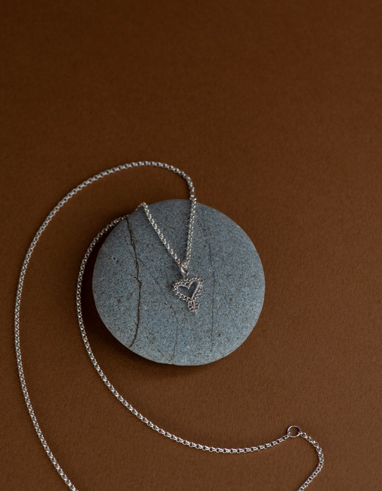 Mini Gypsy Heart Necklace - Sterling Silver