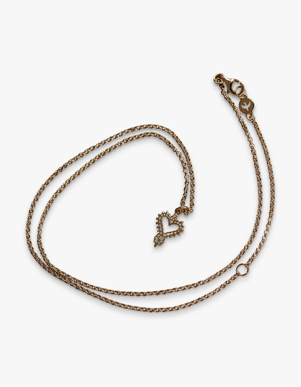 Mini Gypsy Heart Necklace - 22K Gold Vermeil