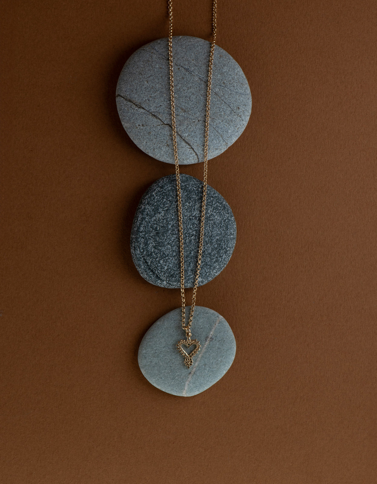 Mini Gypsy Heart Necklace - 22K Gold Vermeil