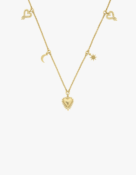 Charmed Necklace - 22K Gold Vermeil