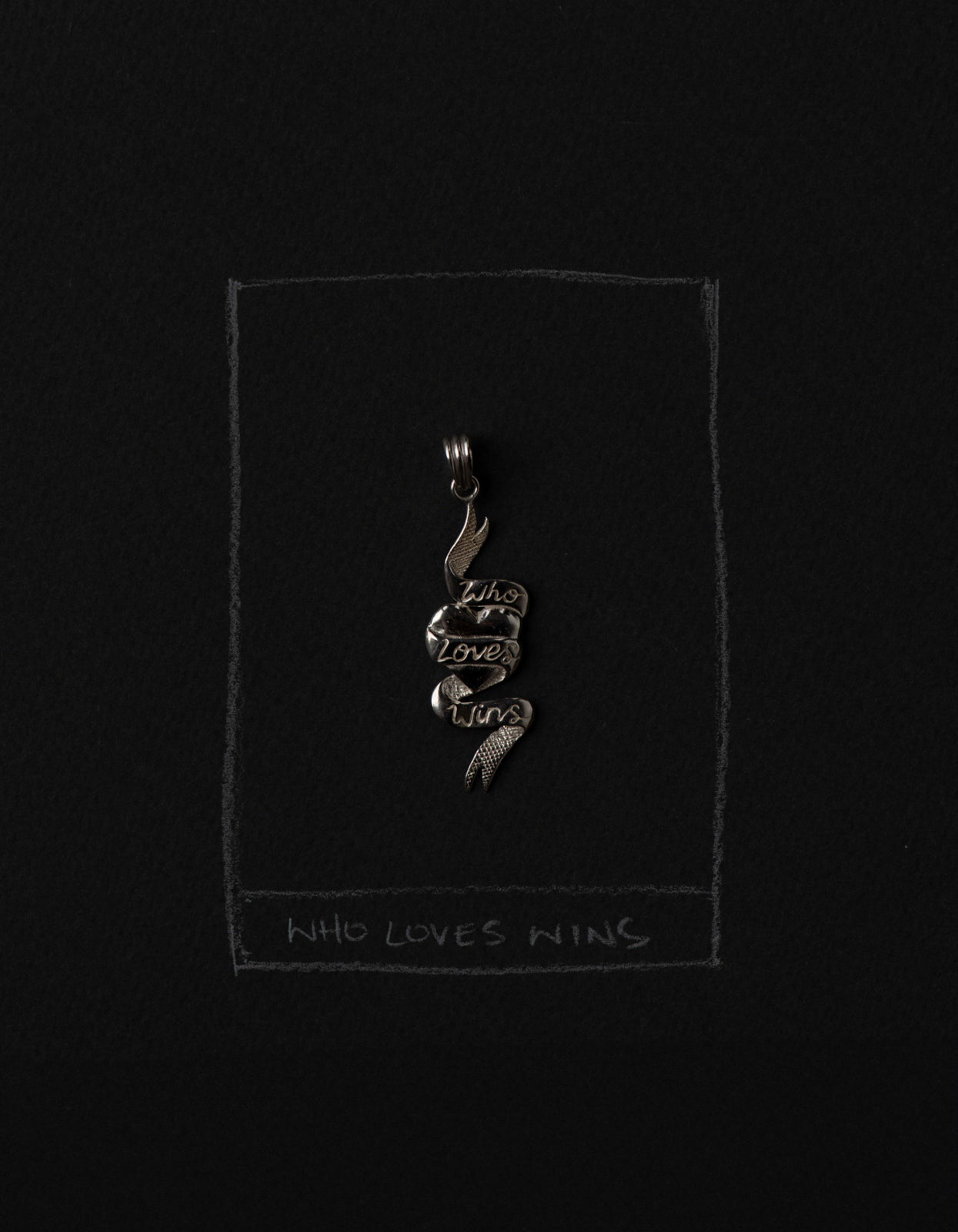 Who Loves Wins Charm - Sterling Silver