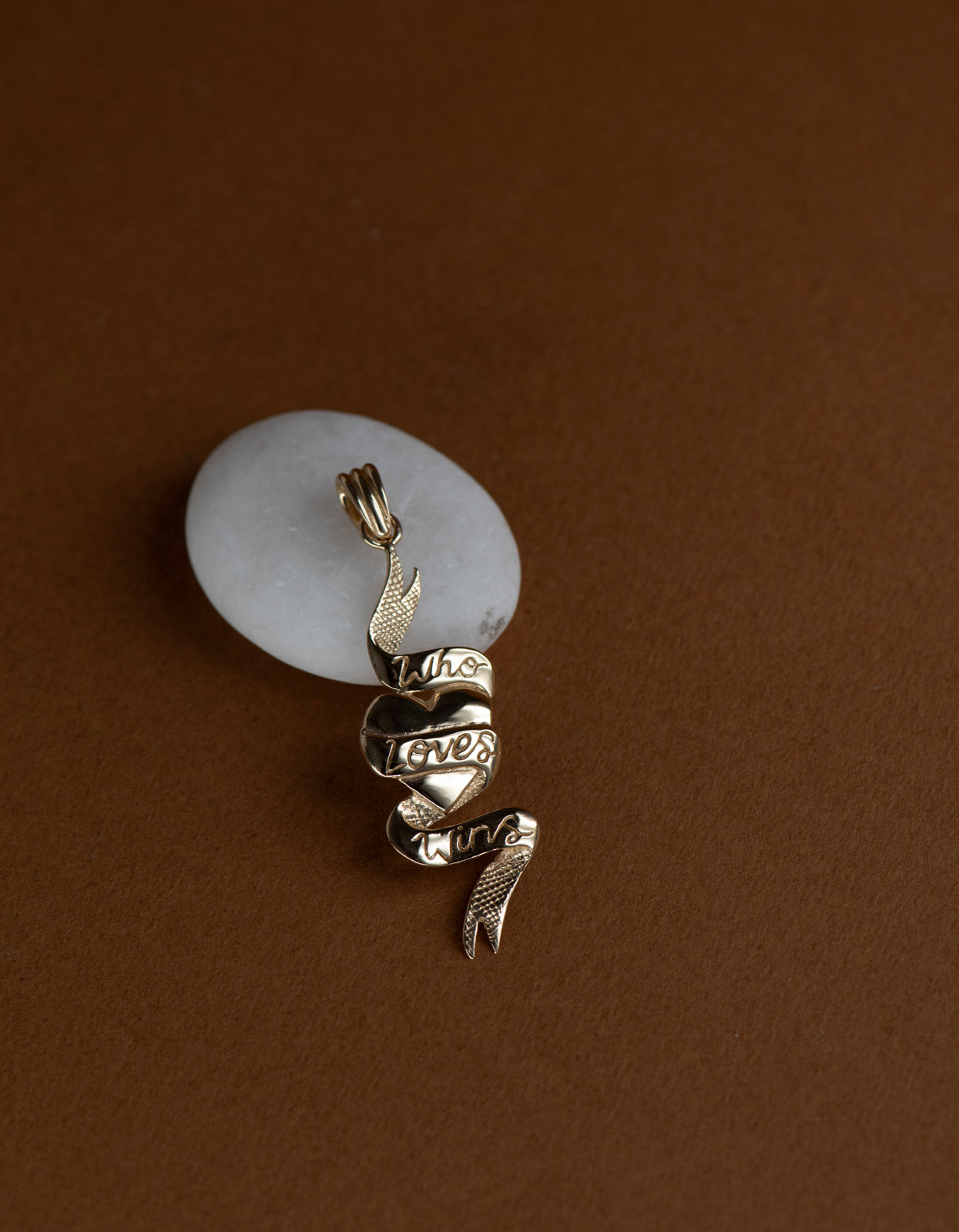 Who Loves Wins Charm - 22K Gold Vermeil