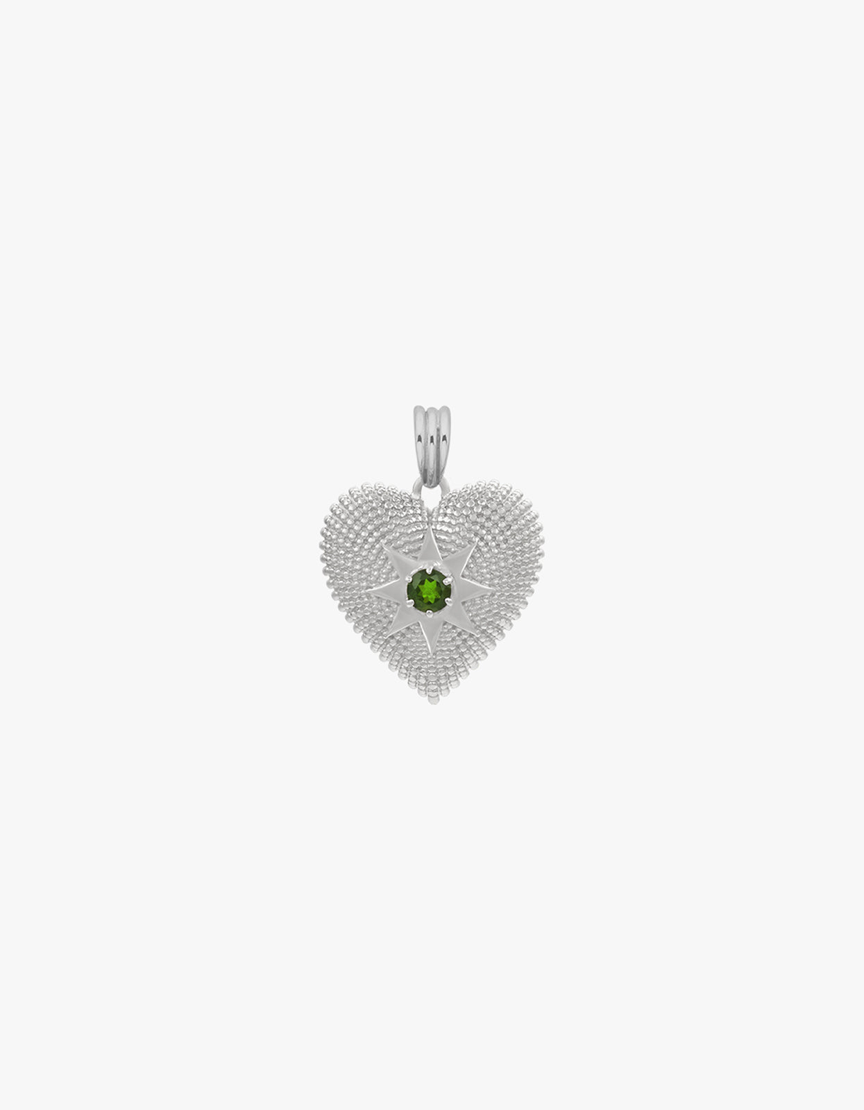 Brave Heart Charm - Sterling Silver