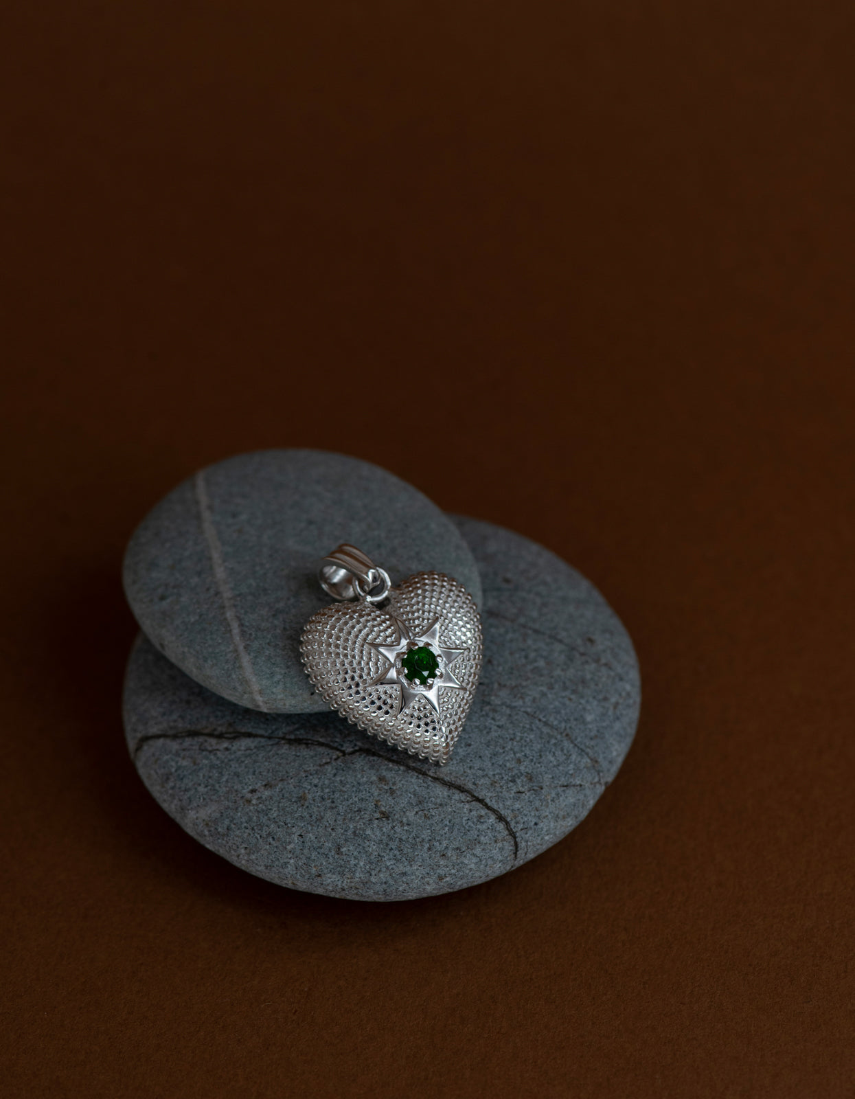 Brave Heart Charm - Sterling Silver