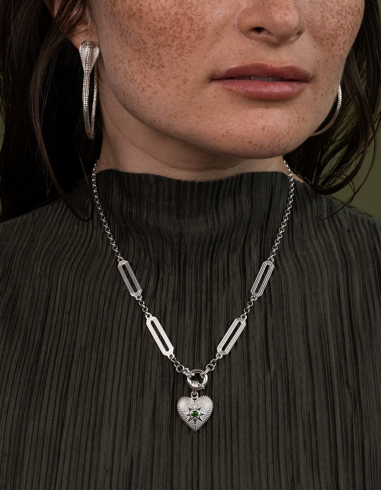 Brave Heart Charm - Sterling Silver