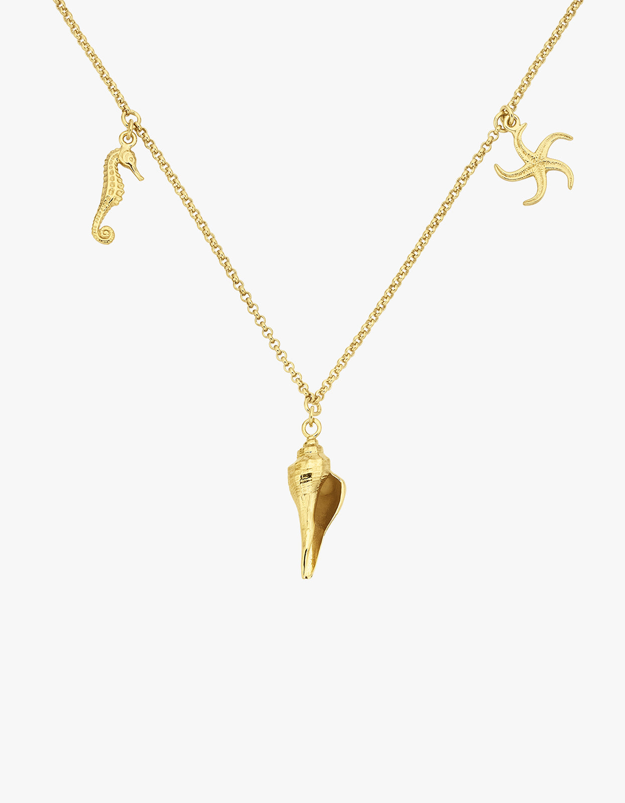 Charmed By The Sea Necklace - Gold