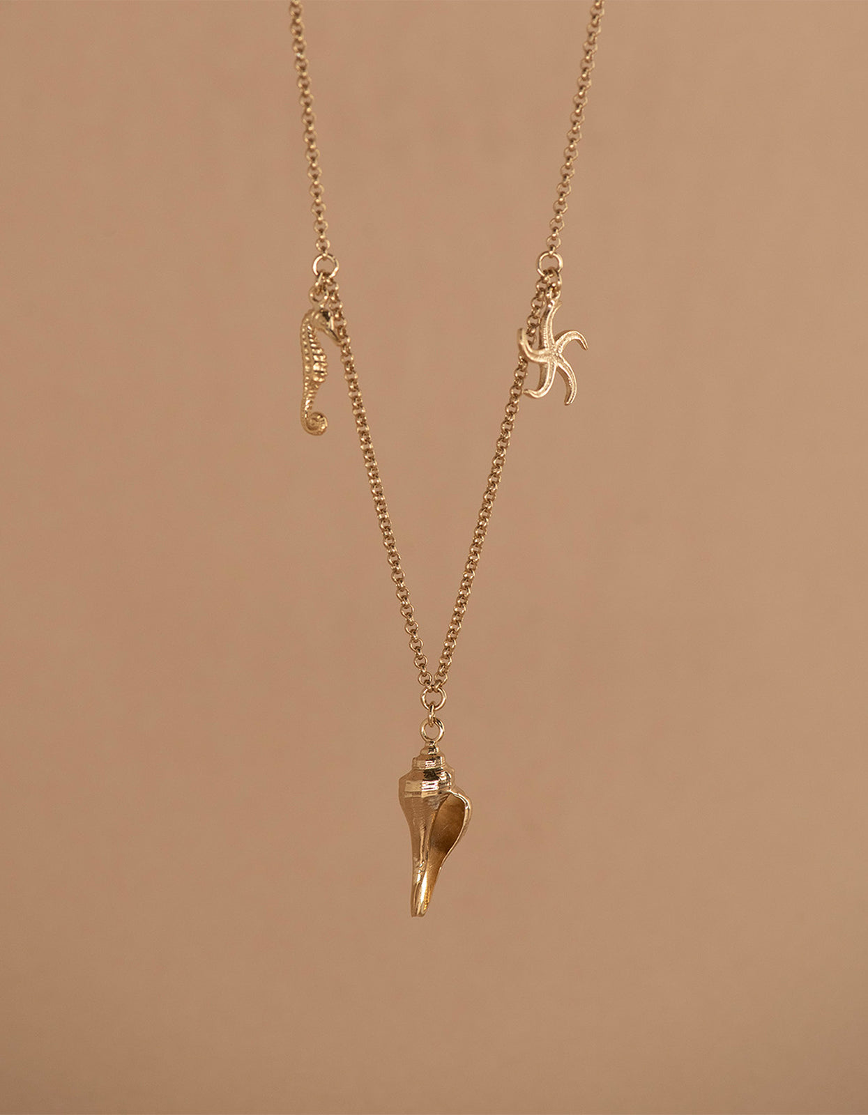 Charmed By The Sea Necklace - Gold