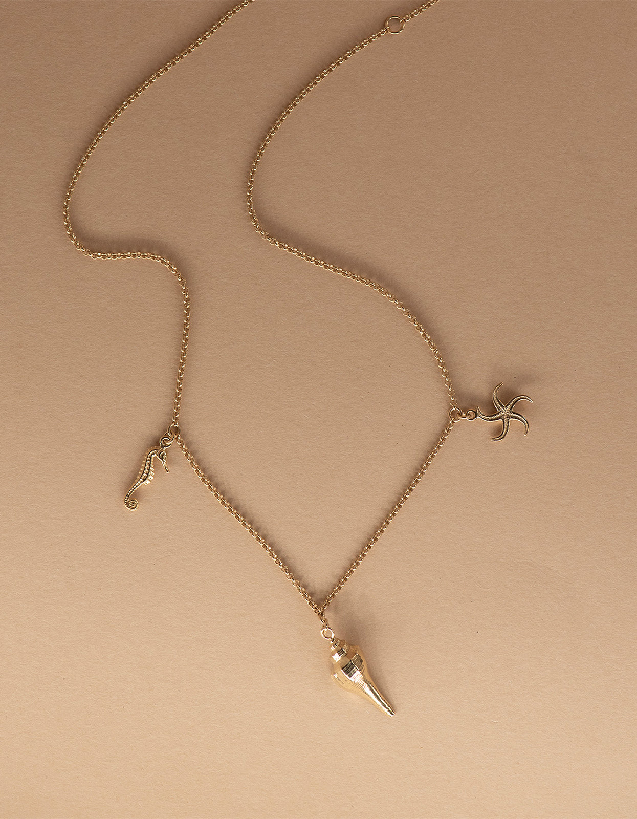 Charmed By The Sea Necklace - Gold