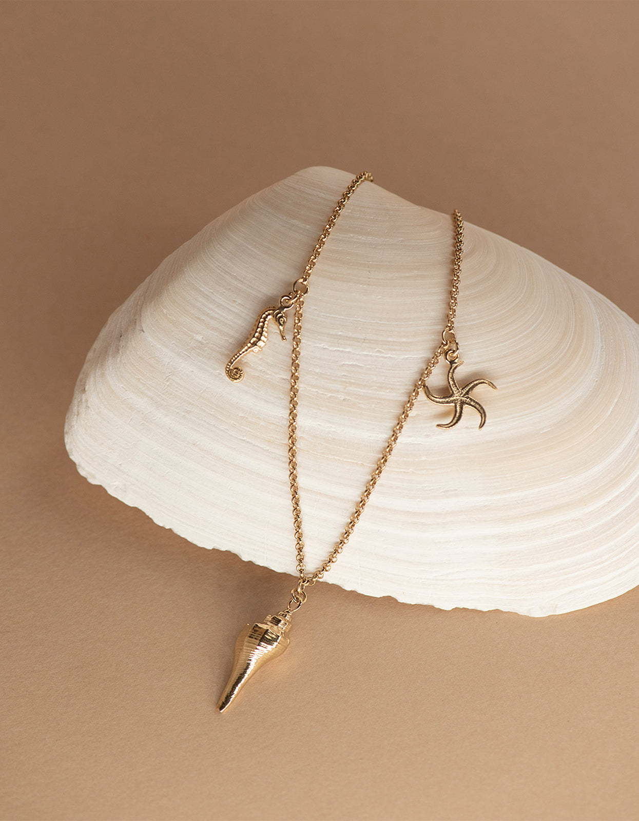 Charmed By The Sea Necklace - Gold