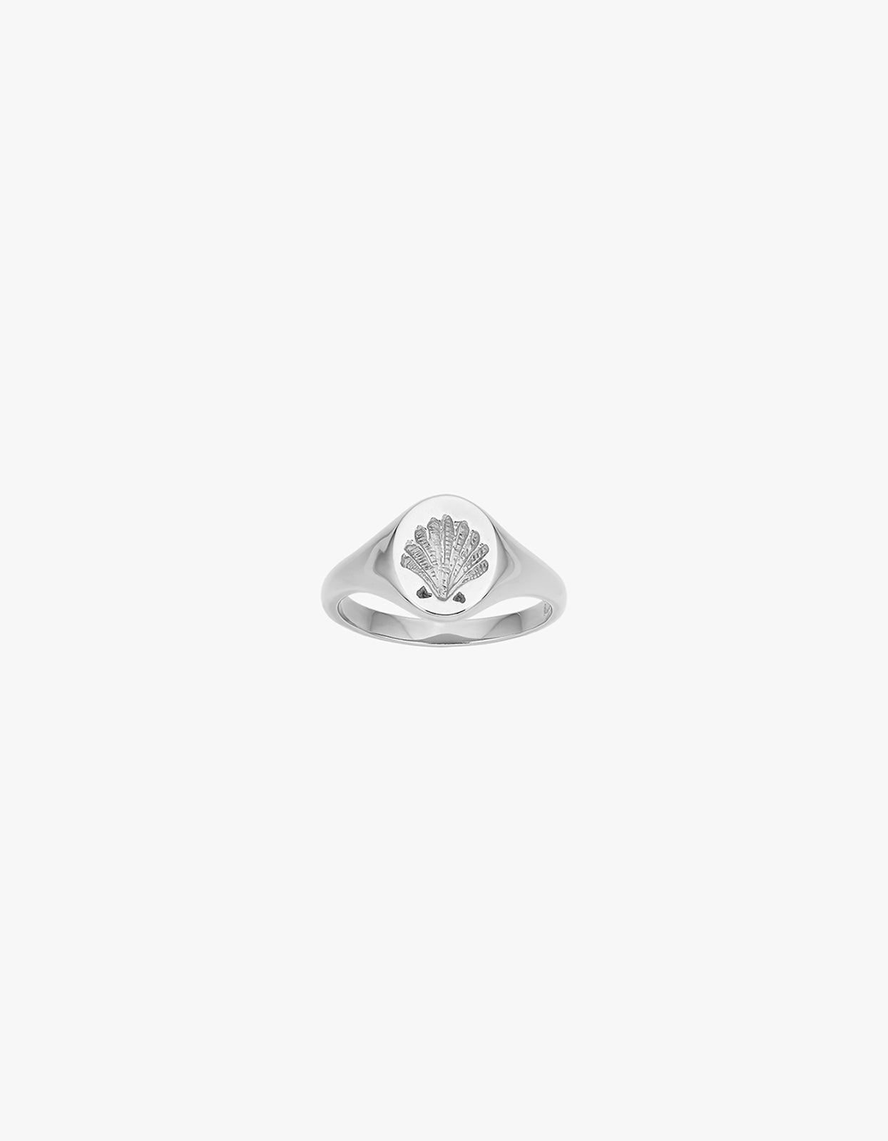 Secret Society Of Shell Lovers Signet Ring - Silver