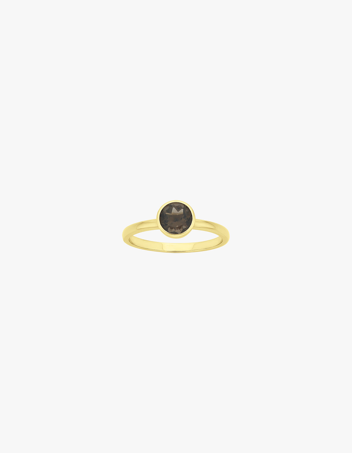 Mon Petit Stacker Ring Smokey Quartz - Gold