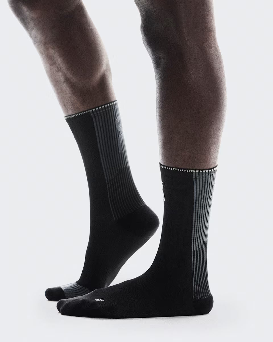 Performance Run Sock High 1 - Black/Eclipse