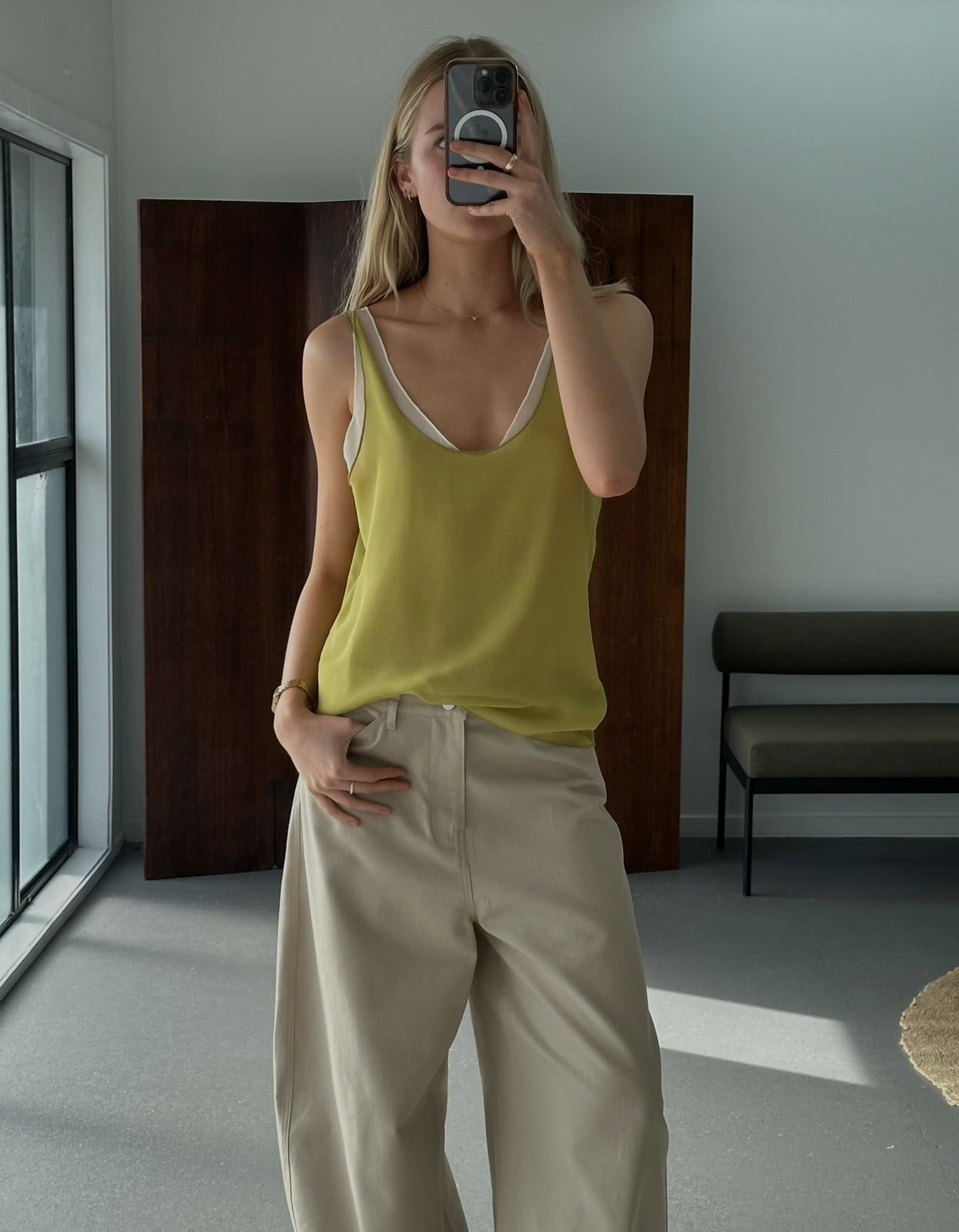 Twin Tank - Chartruese/Cream