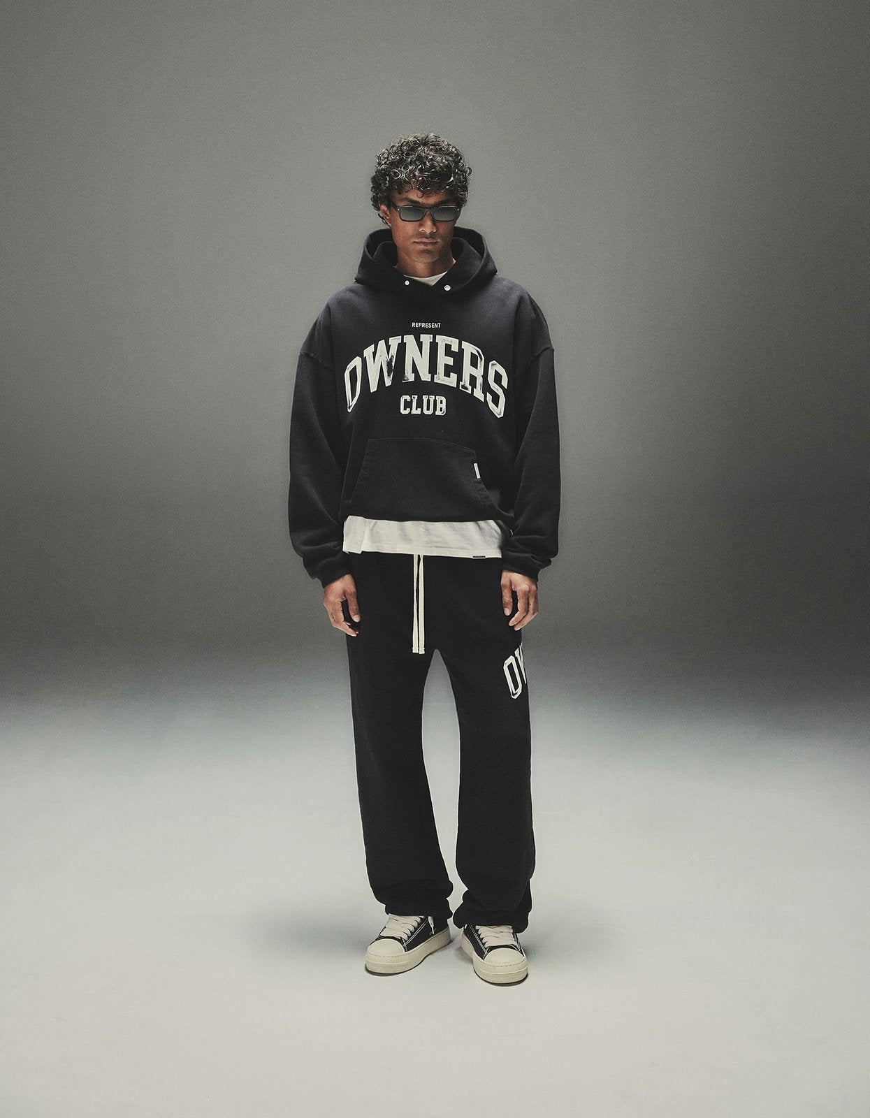 Represent Owners Club Heritage Hoodie Jet Black — campaign