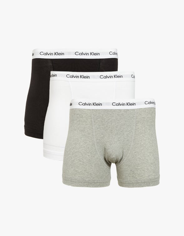 Buy Calvin Klein men 2 pk modern cotton stretch trunks white Online