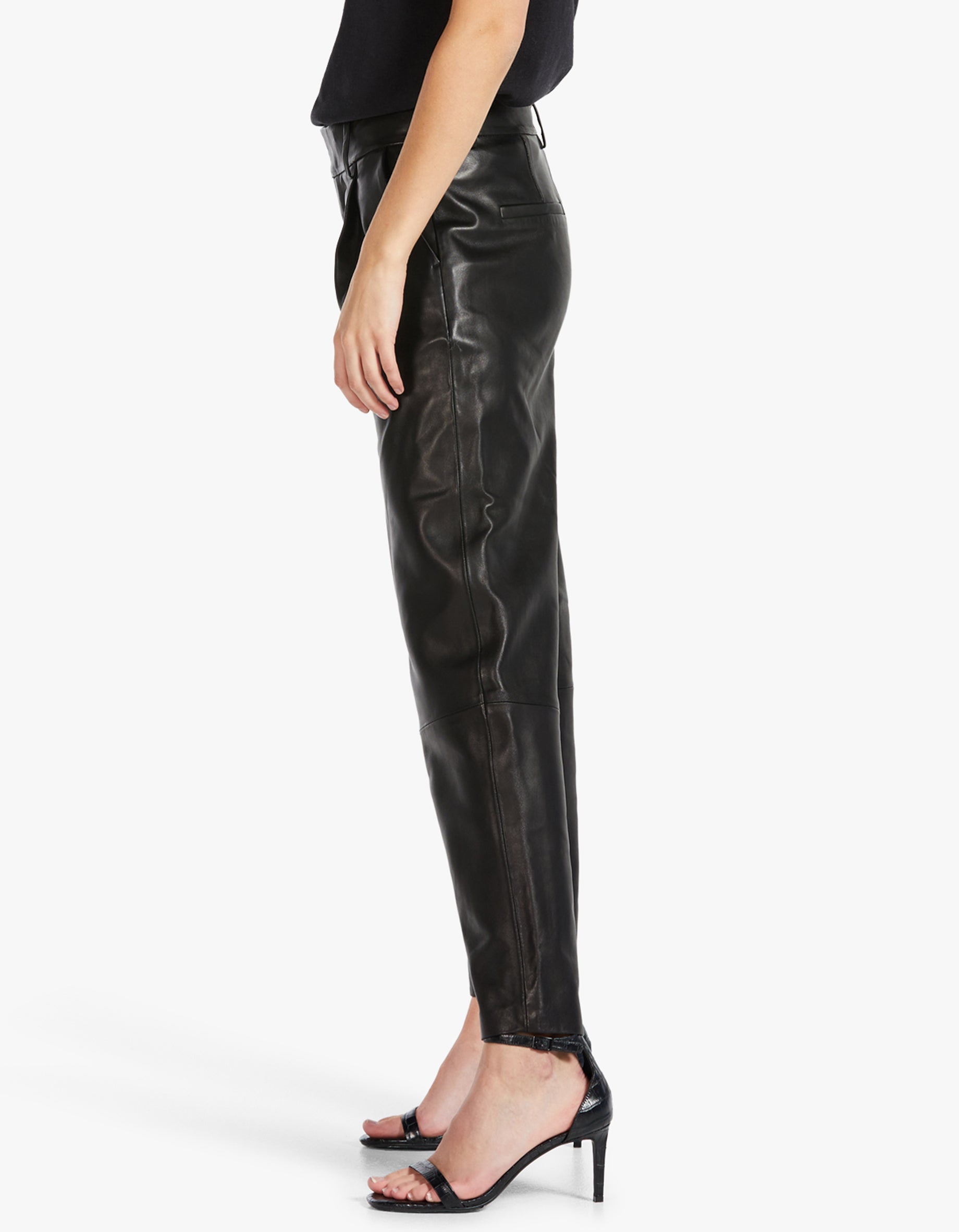 Superette Becky Leather Trouser Black