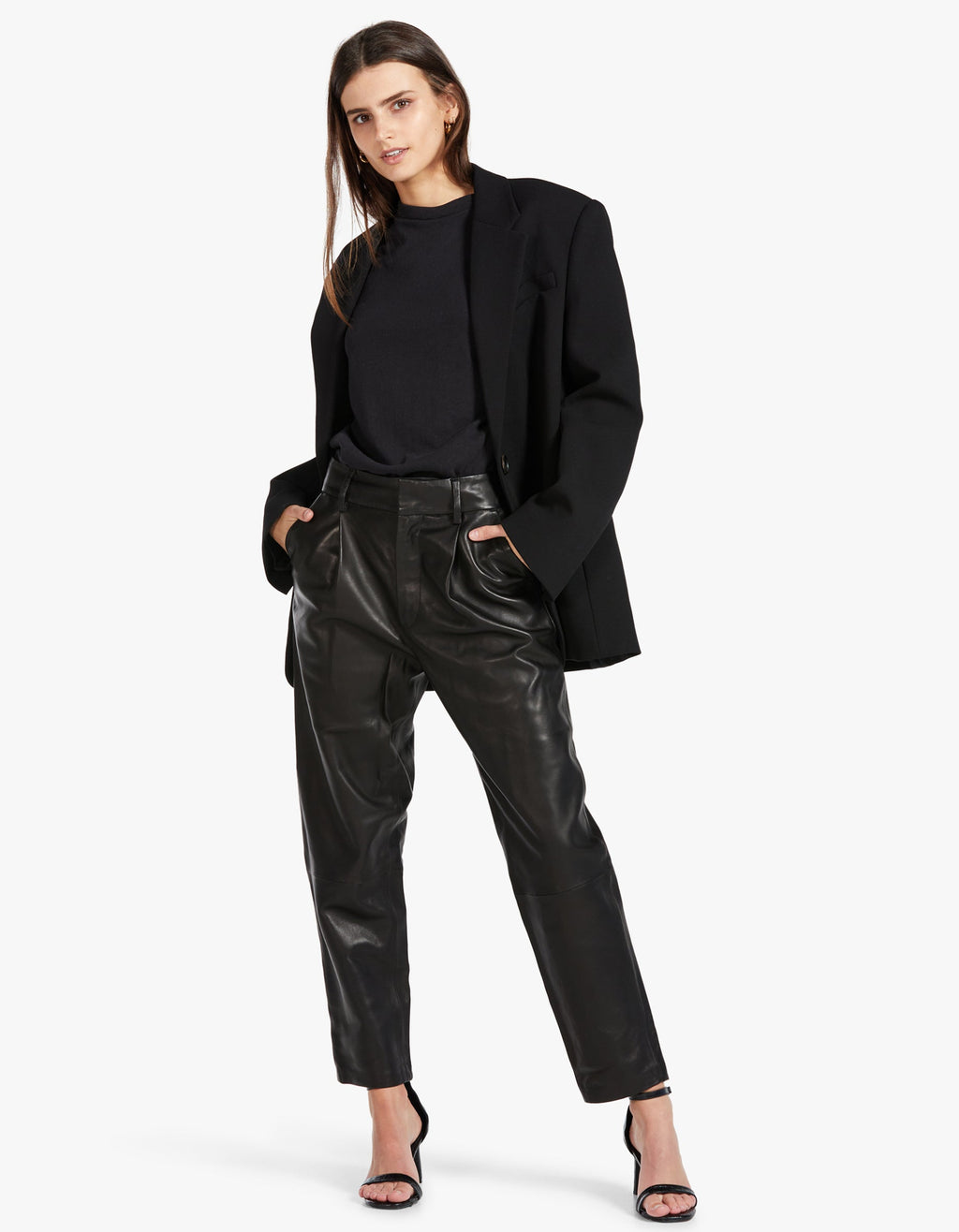 Superette  Becky Leather Trouser - Black