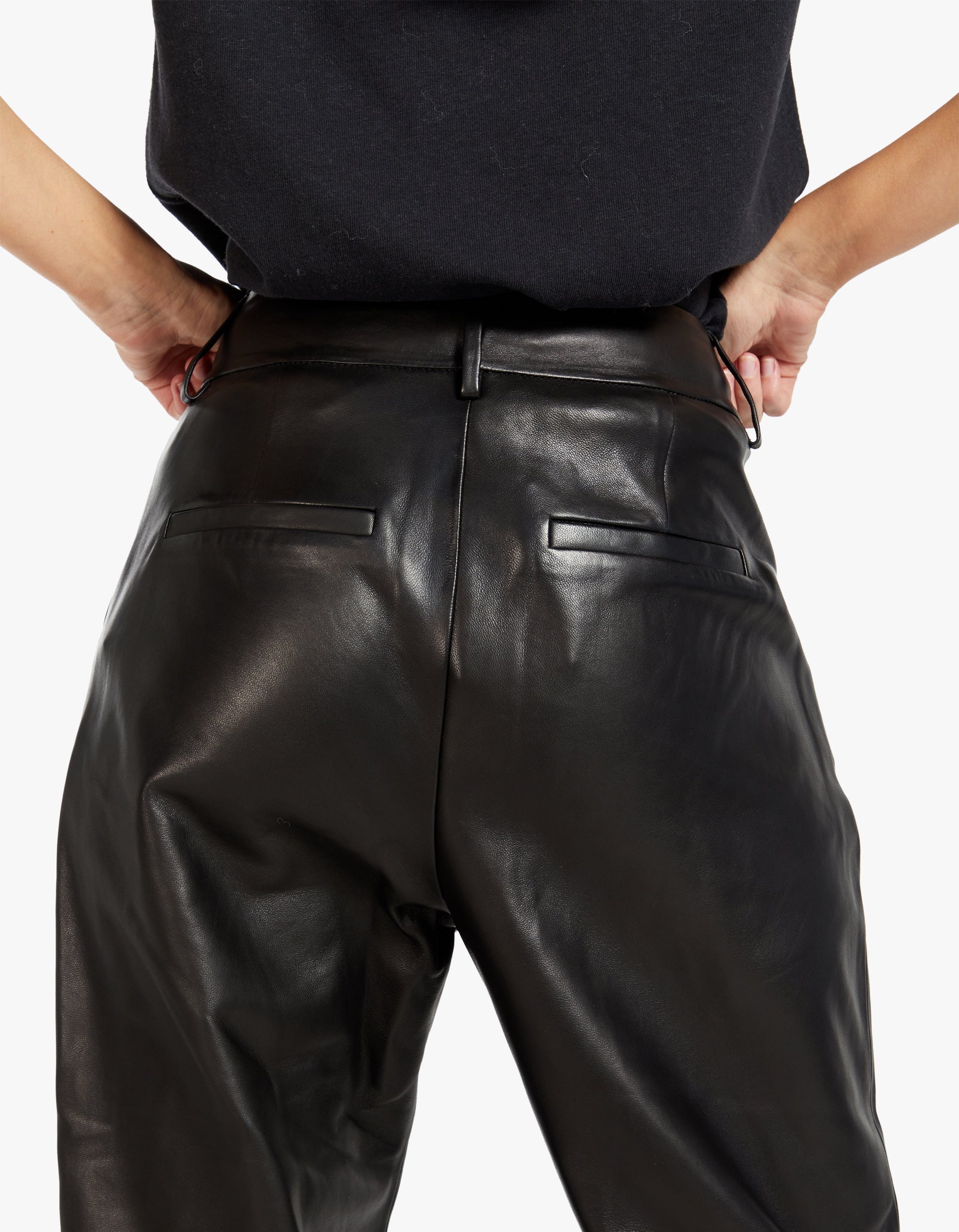 Superette Becky Leather Trouser Black