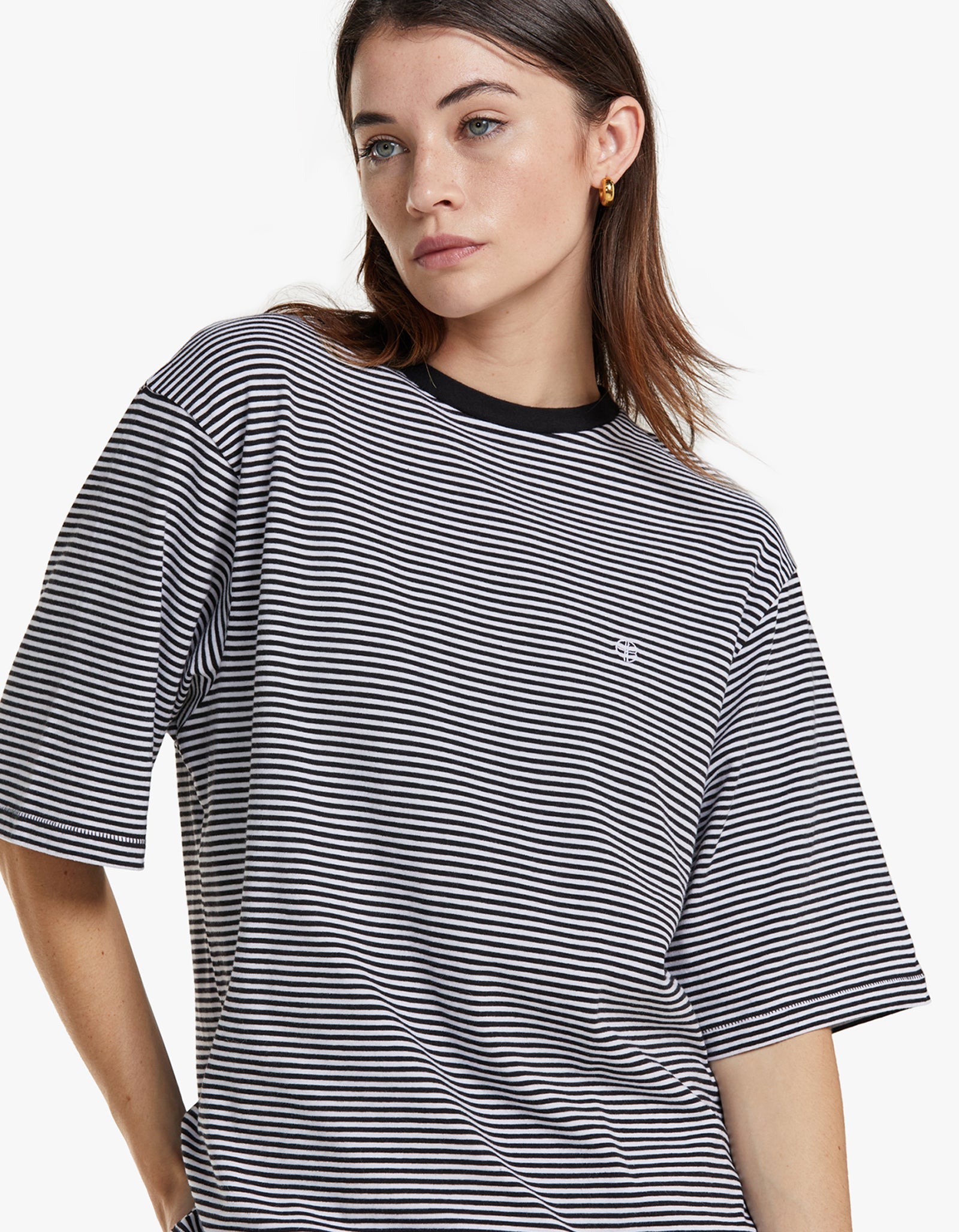 Superette Bo Tee Black And White Stripe