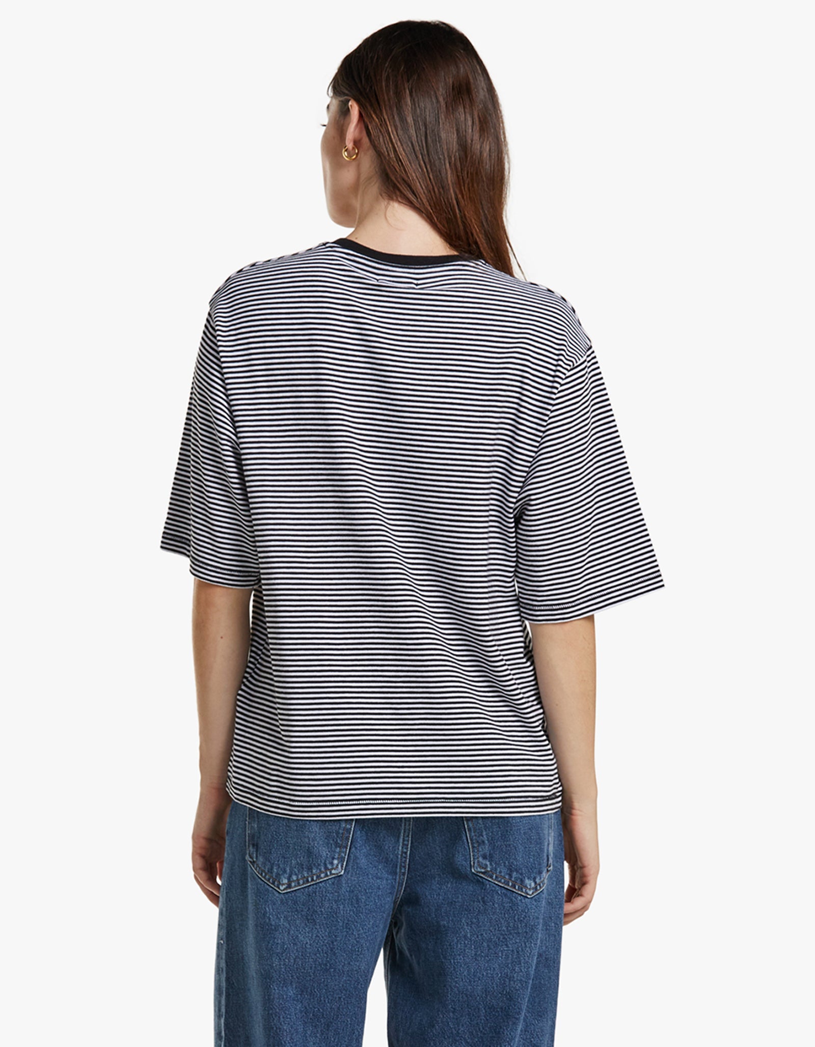 Superette Bo Tee Black And White Stripe