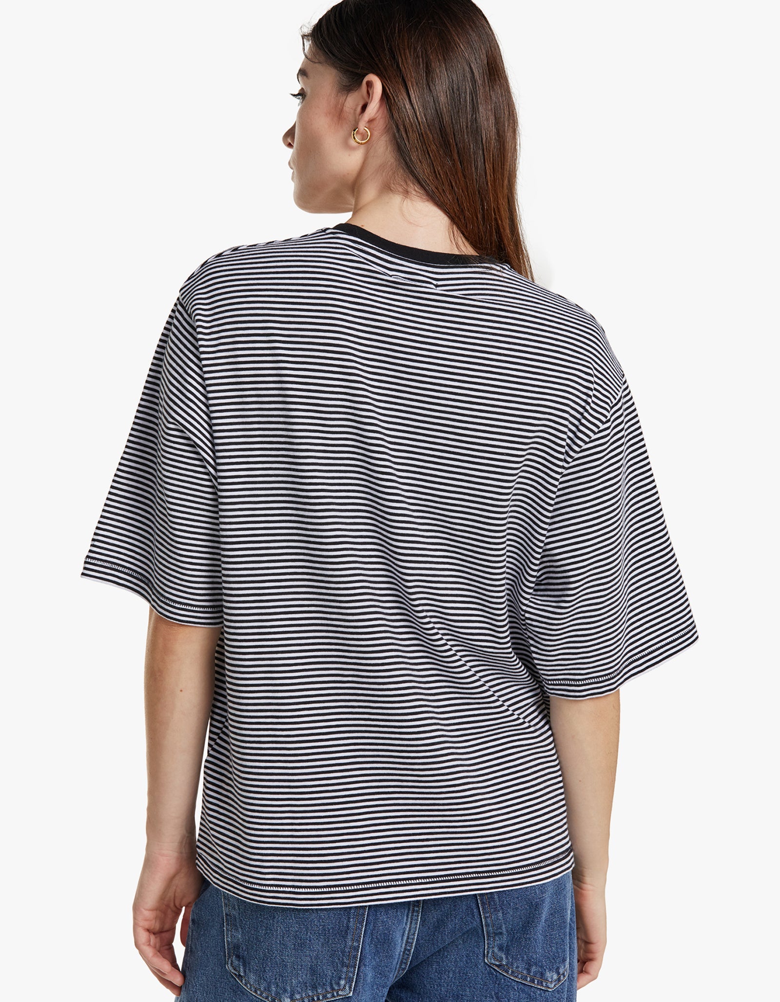 Superette Bo Tee Black And White Stripe