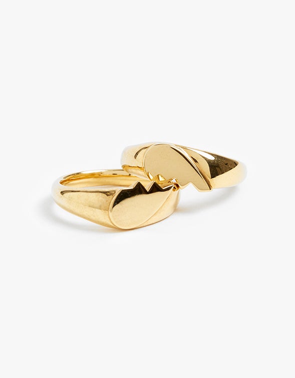 Superette Broken Heart Ring Gold Plated