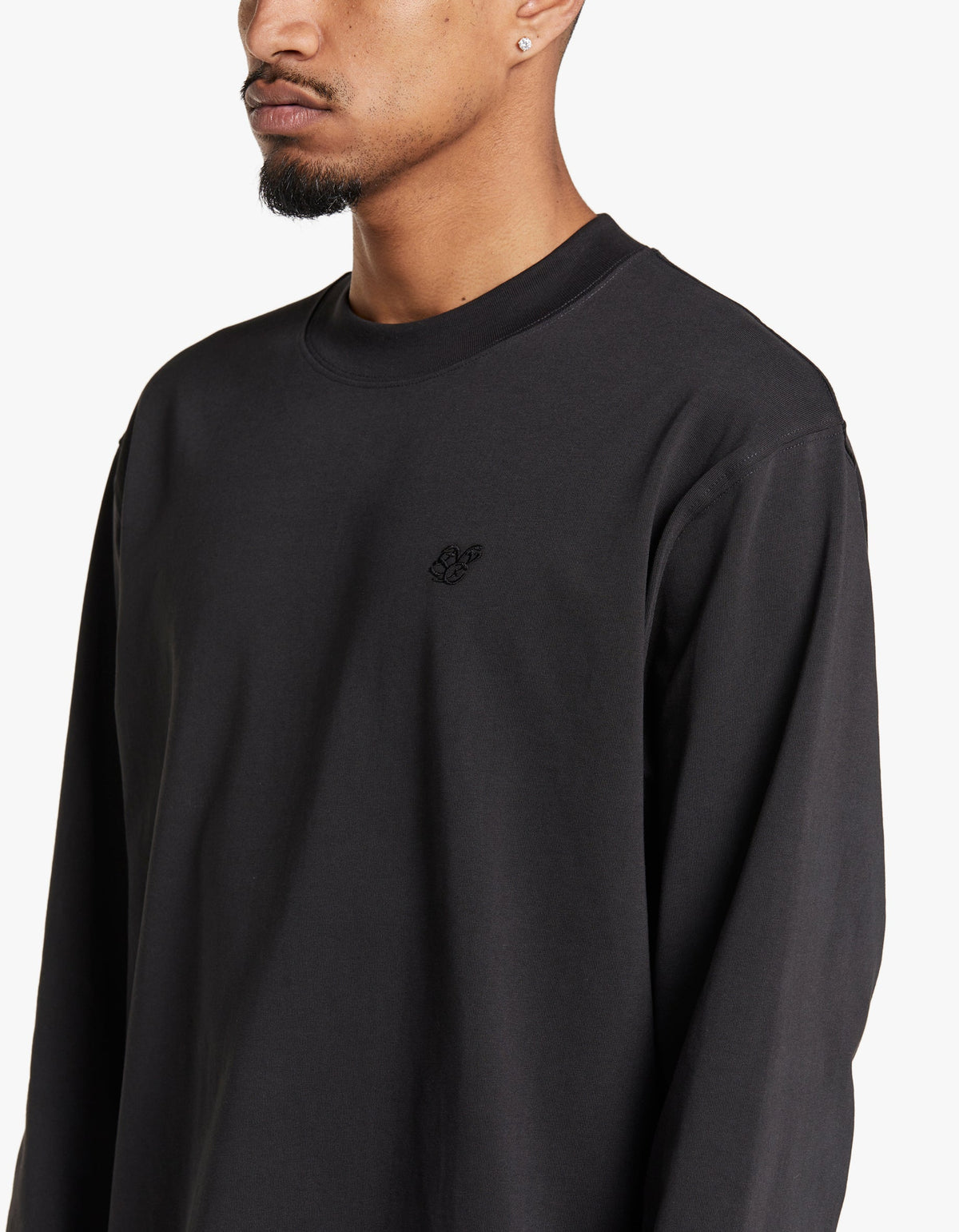 Superette | Dekalb Heavyweight Mockneck L/S Tee - Black